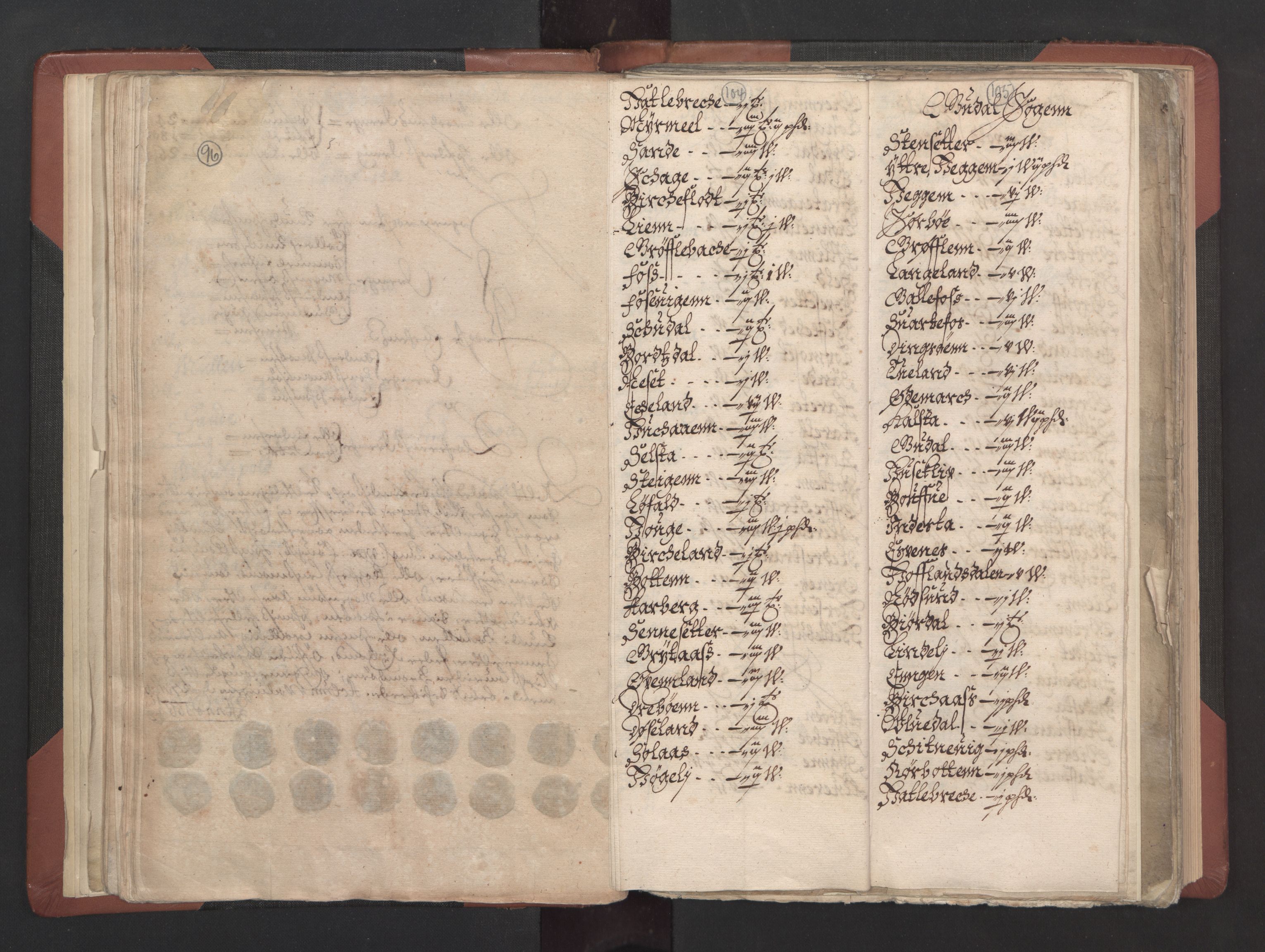 RA, Fogdenes og sorenskrivernes manntall 1664-1666, nr. 15: Nordfjord fogderi og Sunnfjord fogderi, 1664, s. 104-105