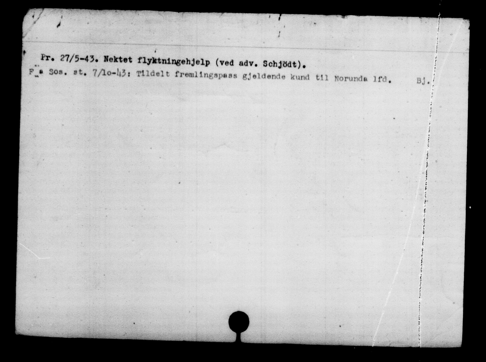 Utenriksstasjonene, Legasjonen i Stockholm, Flyktningkontoret, AV/RA-S-6753/V/Va/L0008: Kjesäterkartoteket, flyktninger med registreringsnr. 15700-18547, 1940-1945, s. 1681