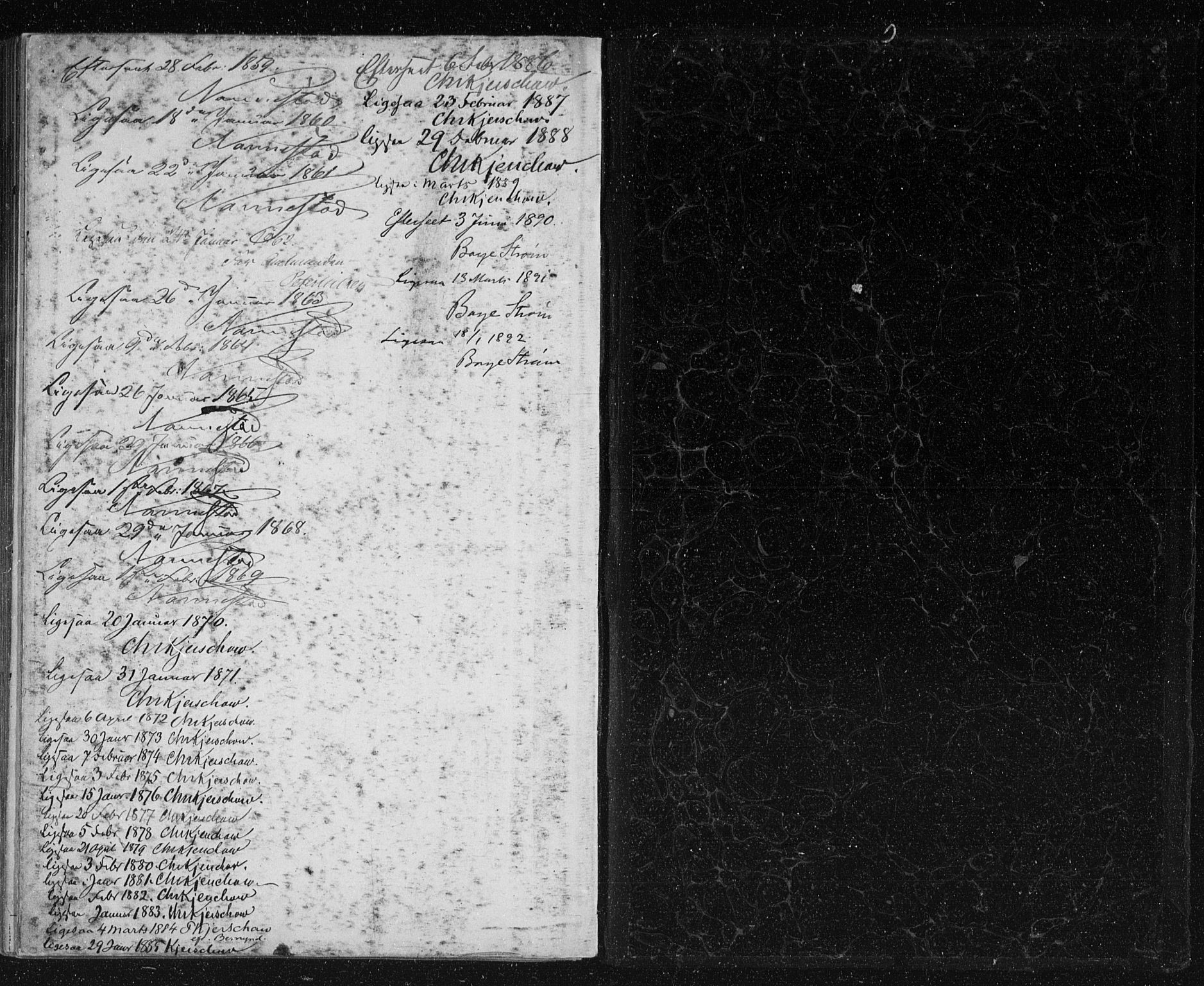 Uten arkivreferanse, SATØ/-: Dissenterprotokoll nr. DP 1, 1856-1892