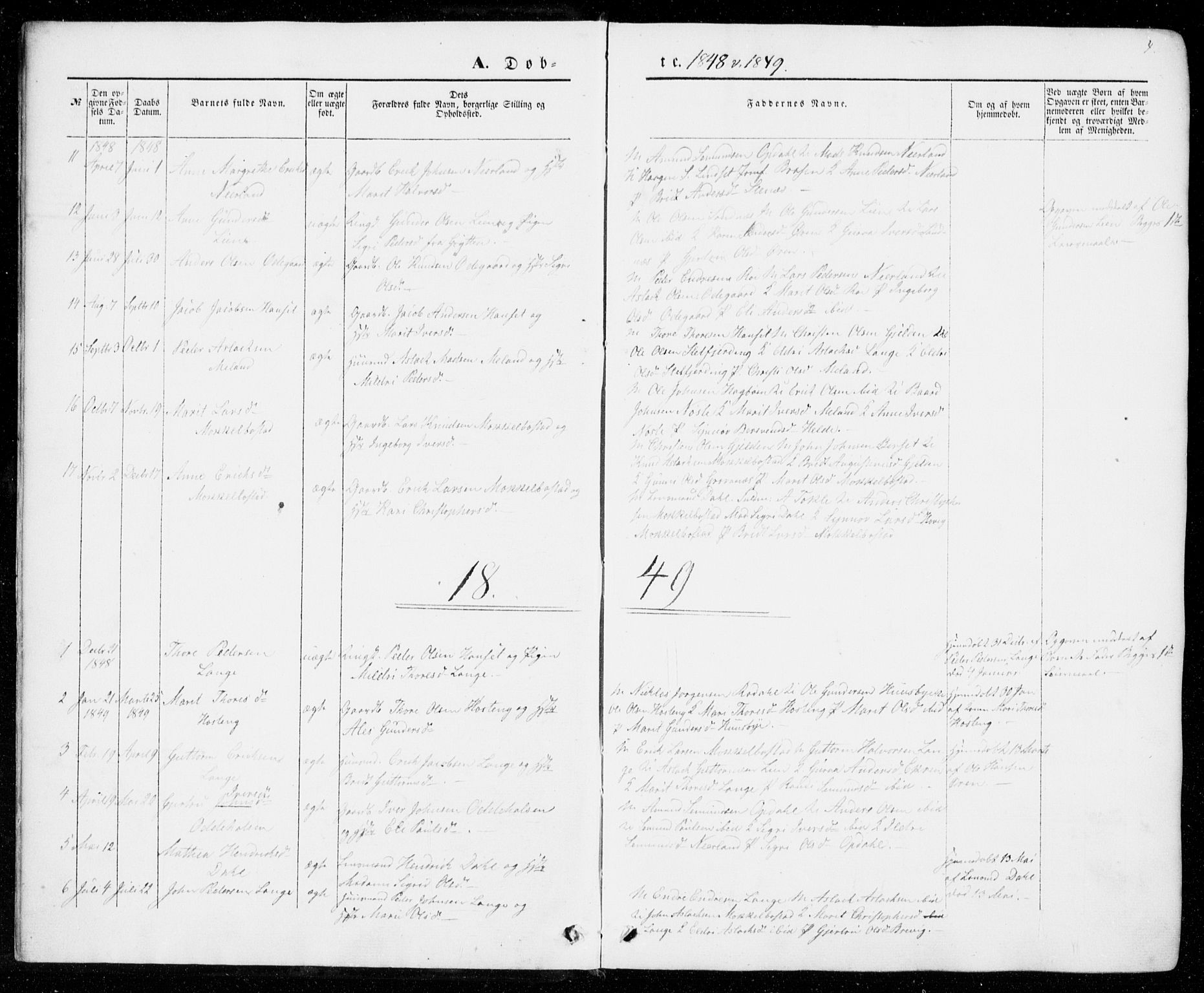 Ministerialprotokoller, klokkerbøker og fødselsregistre - Møre og Romsdal, AV/SAT-A-1454/554/L0643: Ministerialbok nr. 554A01, 1846-1879, s. 4