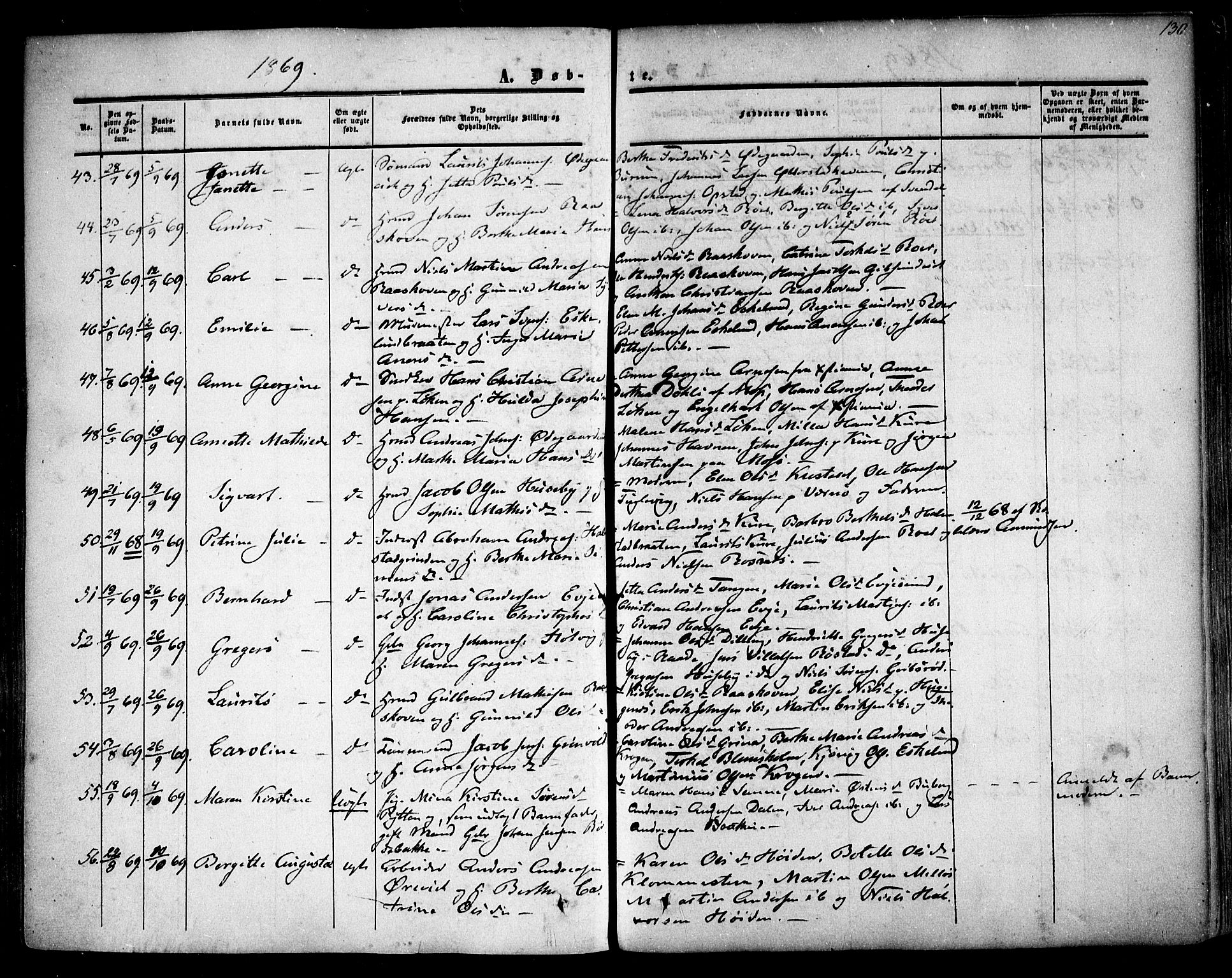 Rygge prestekontor Kirkebøker, AV/SAO-A-10084b/F/Fa/L0005: Ministerialbok nr. 5, 1852-1871, s. 130