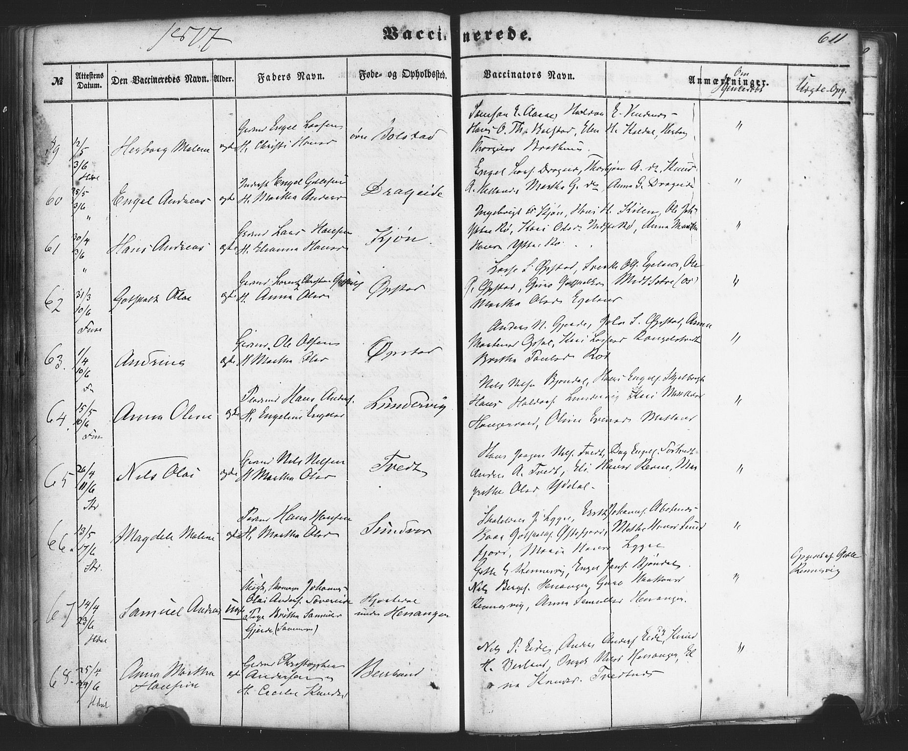 Fusa sokneprestembete, AV/SAB-A-75401/H/Haa: Ministerialbok nr. A 1II, 1855-1879, s. 611