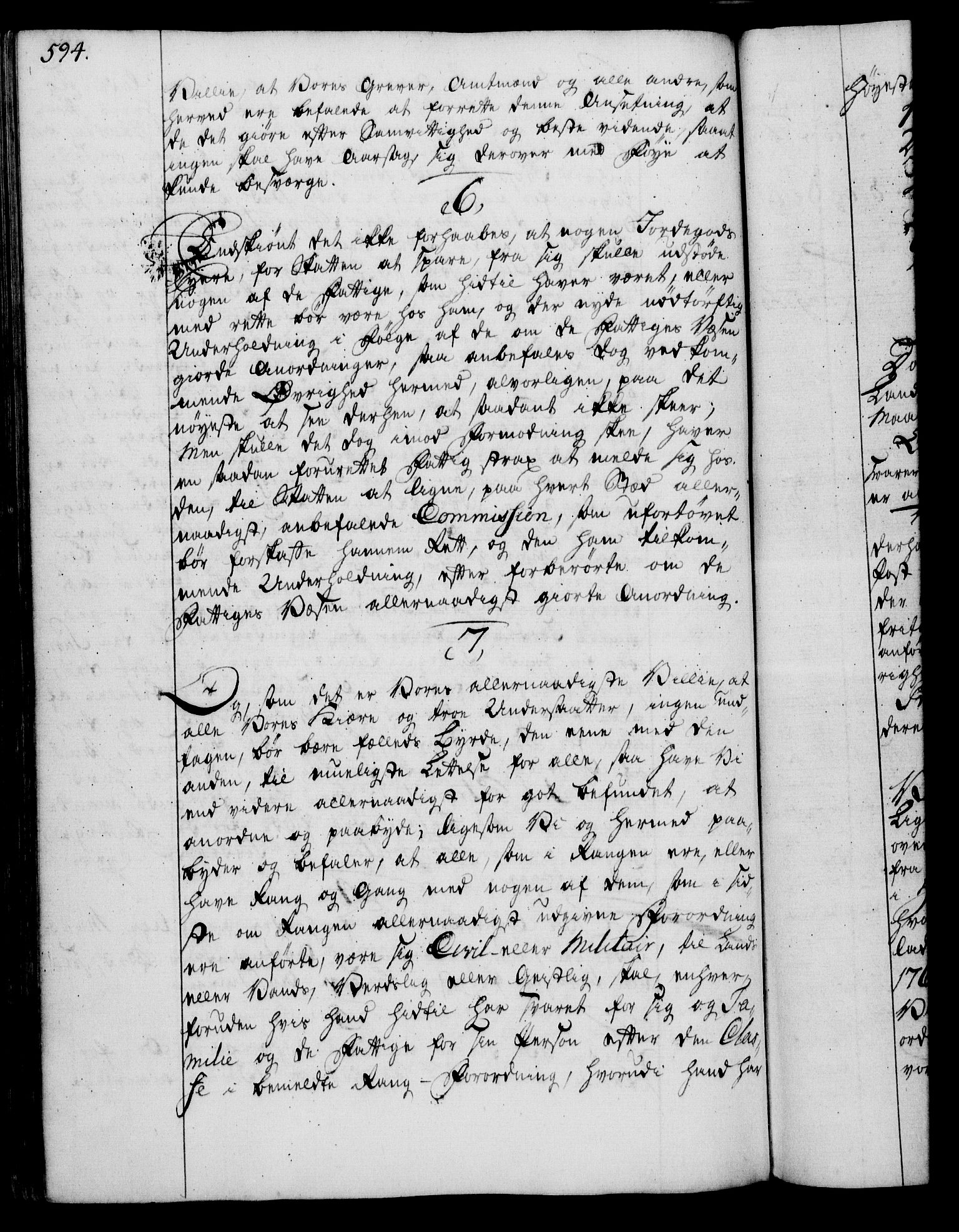 Rentekammeret, Kammerkanselliet, AV/RA-EA-3111/G/Gg/Gga/L0007: Norsk ekspedisjonsprotokoll med register (merket RK 53.7), 1759-1768, s. 594