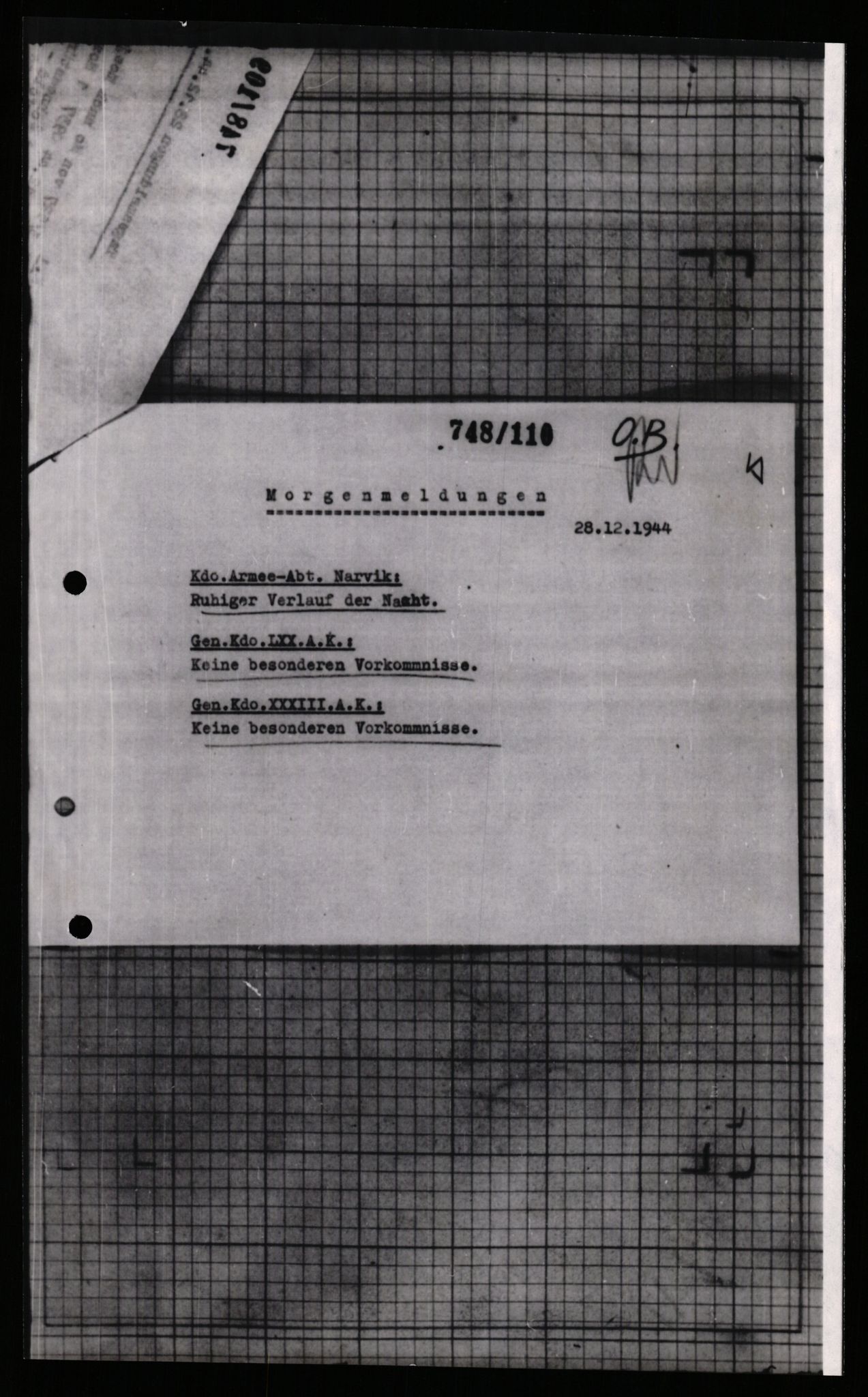 Forsvarets Overkommando. 2 kontor. Arkiv 11.4. Spredte tyske arkivsaker, AV/RA-RAFA-7031/D/Dar/Dara/L0005: Krigsdagbøker for 20. Gebirgs-Armee-Oberkommando (AOK 20), 1942-1944, s. 599