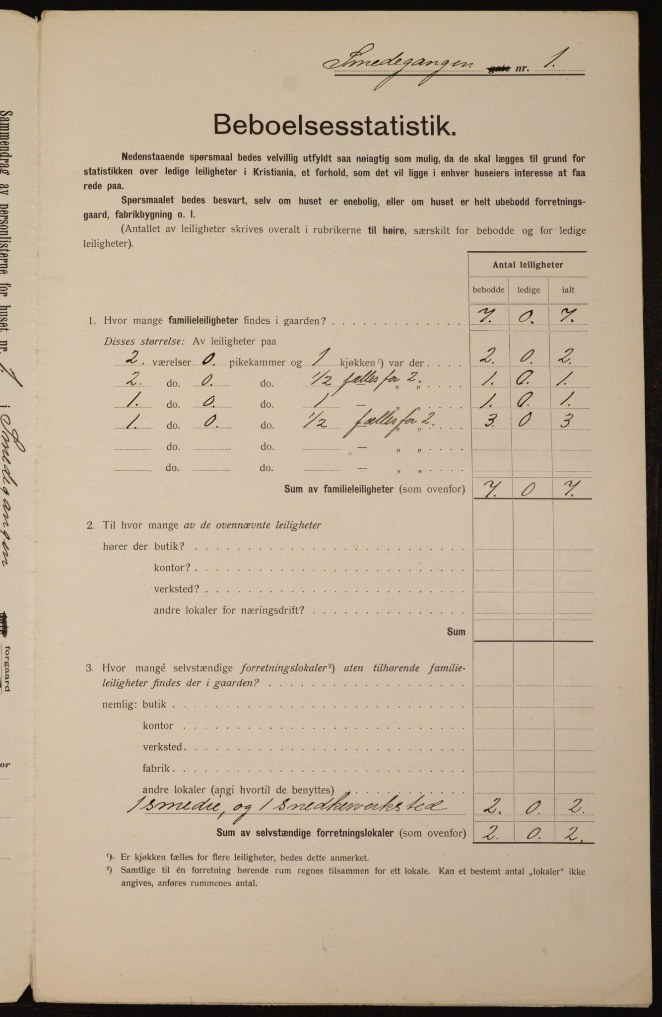 OBA, Kommunal folketelling 1.2.1912 for Kristiania, 1912, s. 97382