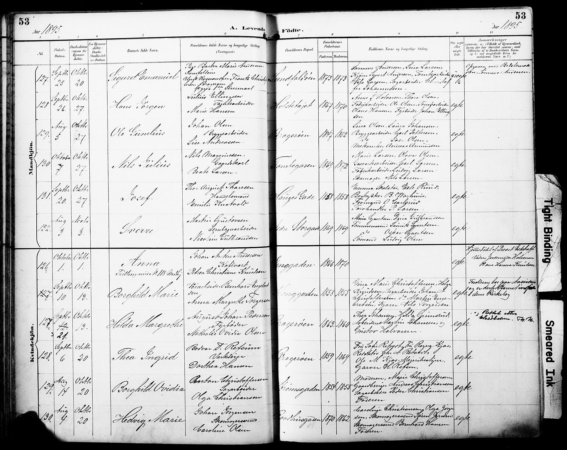 Bragernes kirkebøker, AV/SAKO-A-6/F/Fb/L0008: Ministerialbok nr. II 8, 1894-1902, s. 53