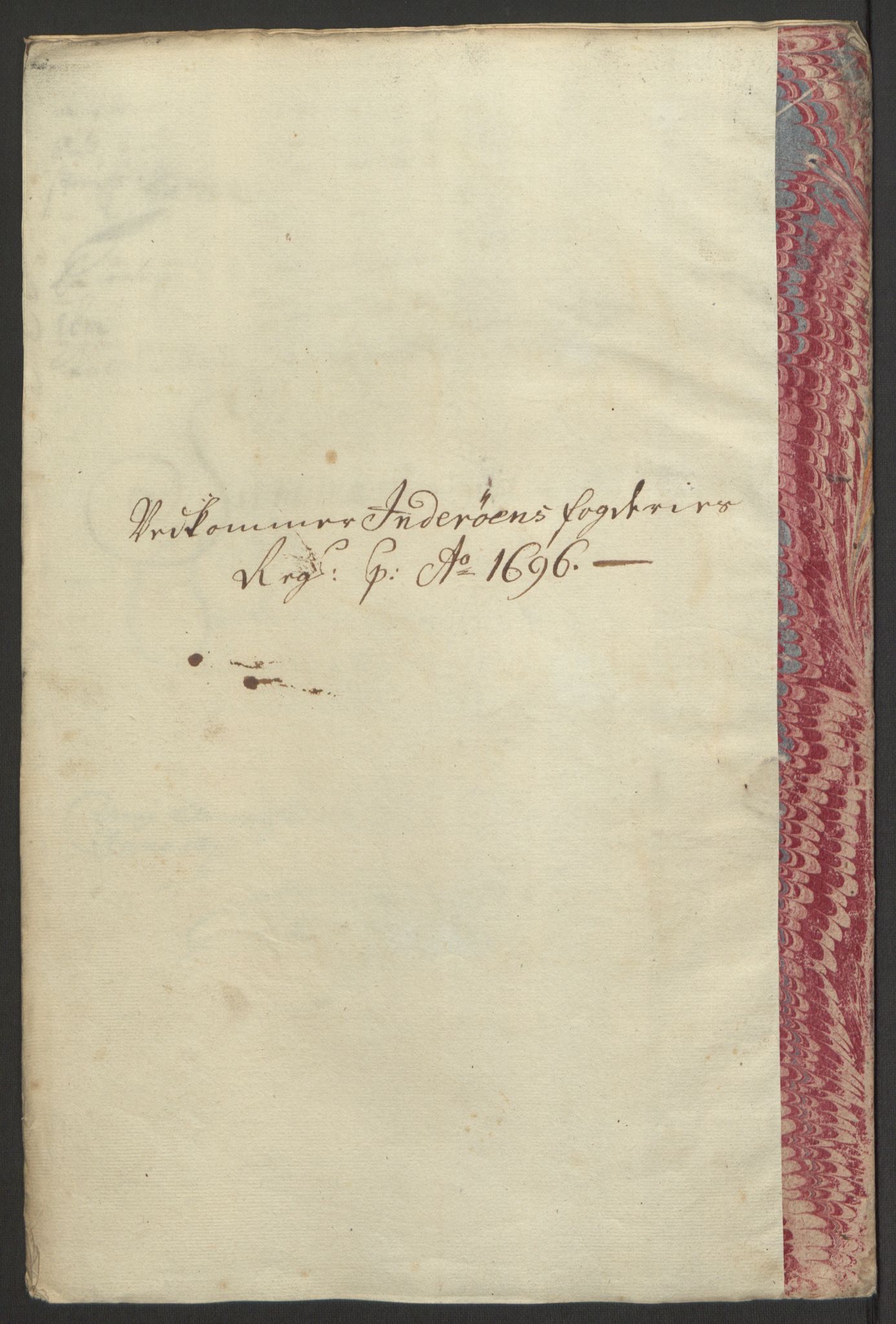 Rentekammeret inntil 1814, Reviderte regnskaper, Fogderegnskap, RA/EA-4092/R63/L4309: Fogderegnskap Inderøy, 1695-1697, s. 305