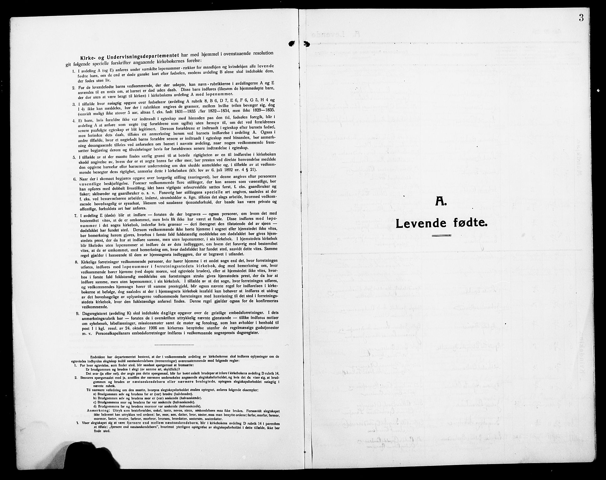 Lenvik sokneprestembete, SATØ/S-1310/H/Ha/Hab/L0009klokker: Klokkerbok nr. 9, 1912-1926, s. 3
