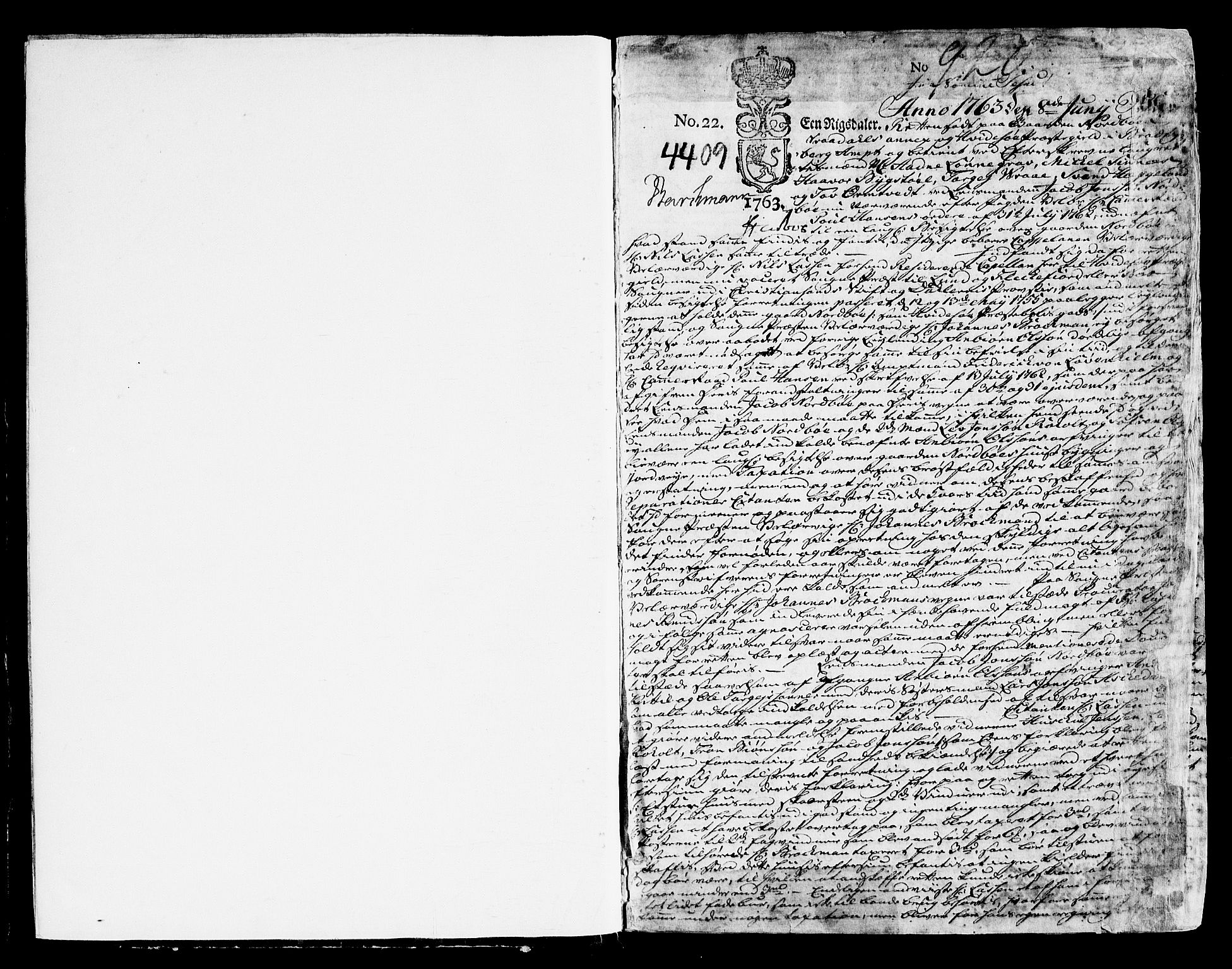 Vest-Telemark sorenskriveri, SAKO/A-134/F/Fa/L0033: Tingbok, 1763-1769, s. 1
