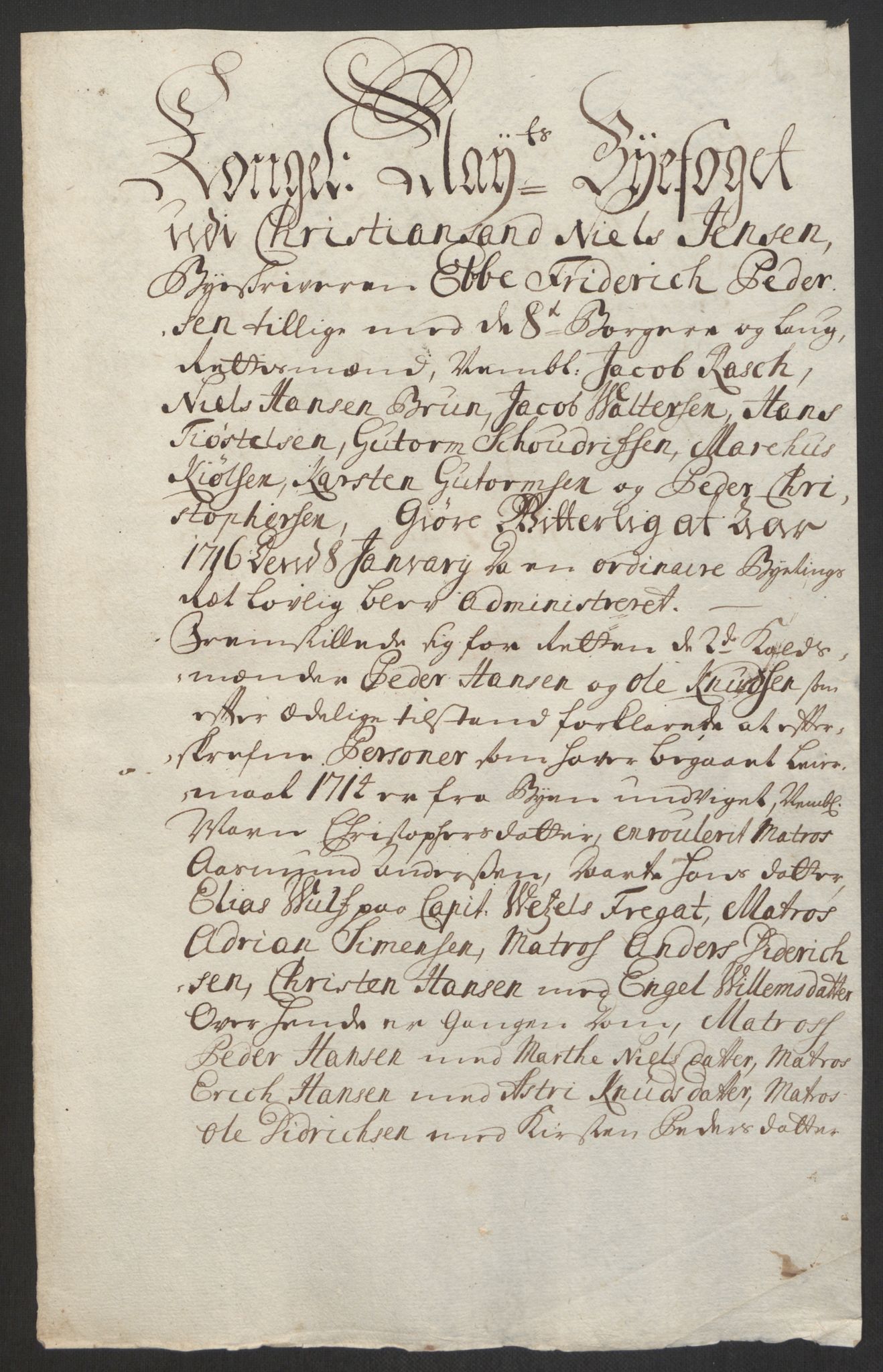 Rentekammeret inntil 1814, Reviderte regnskaper, Byregnskaper, AV/RA-EA-4066/R/Rm/L0285: [M18] Sikt og sakefall, 1681-1718, s. 444