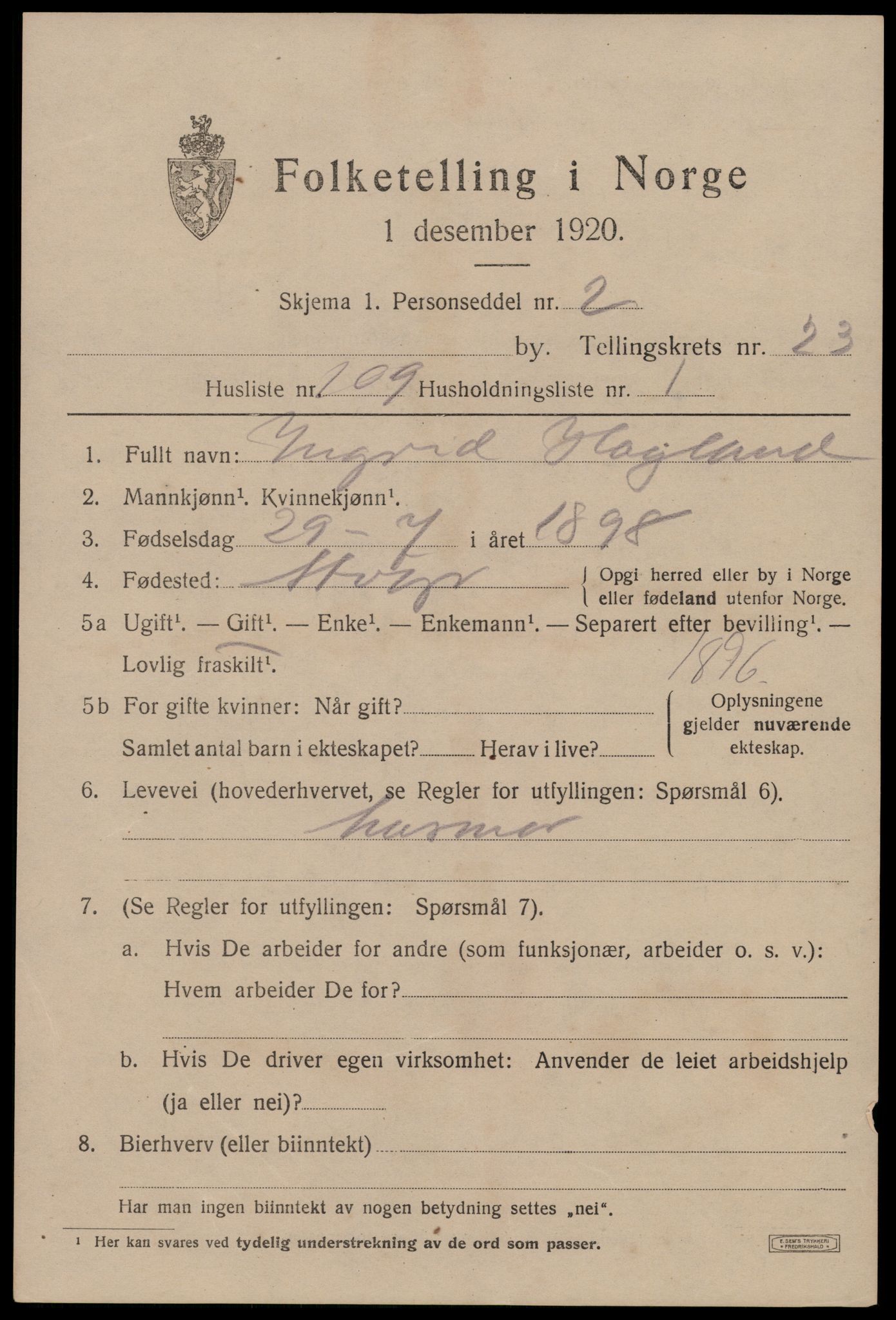 SAST, Folketelling 1920 for 1103 Stavanger kjøpstad, 1920, s. 76188