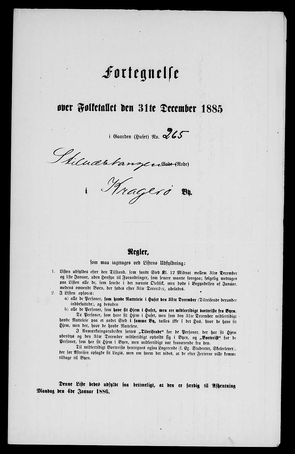 SAKO, Folketelling 1885 for 0801 Kragerø kjøpstad, 1885, s. 178