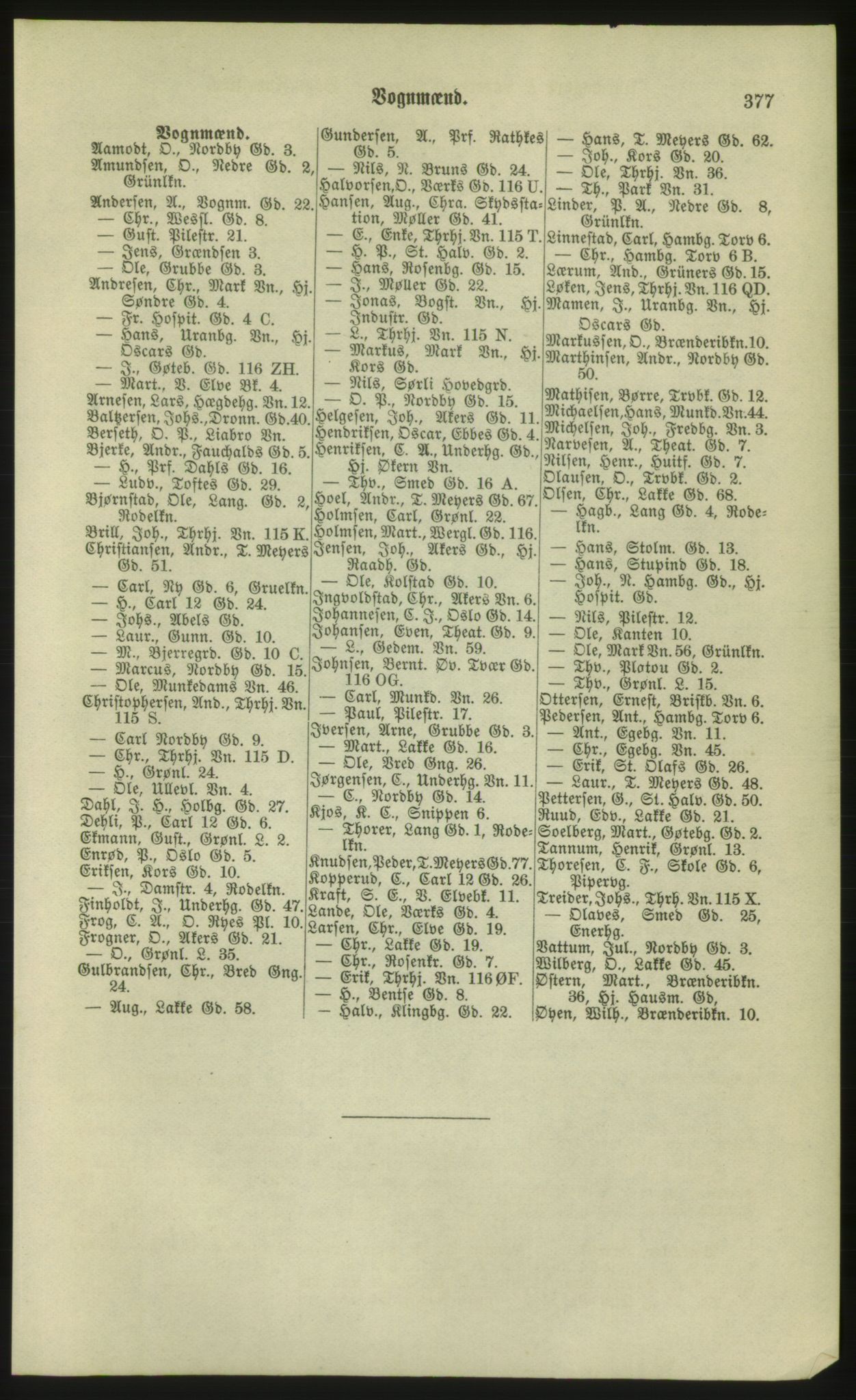Kristiania/Oslo adressebok, PUBL/-, 1881, s. 377