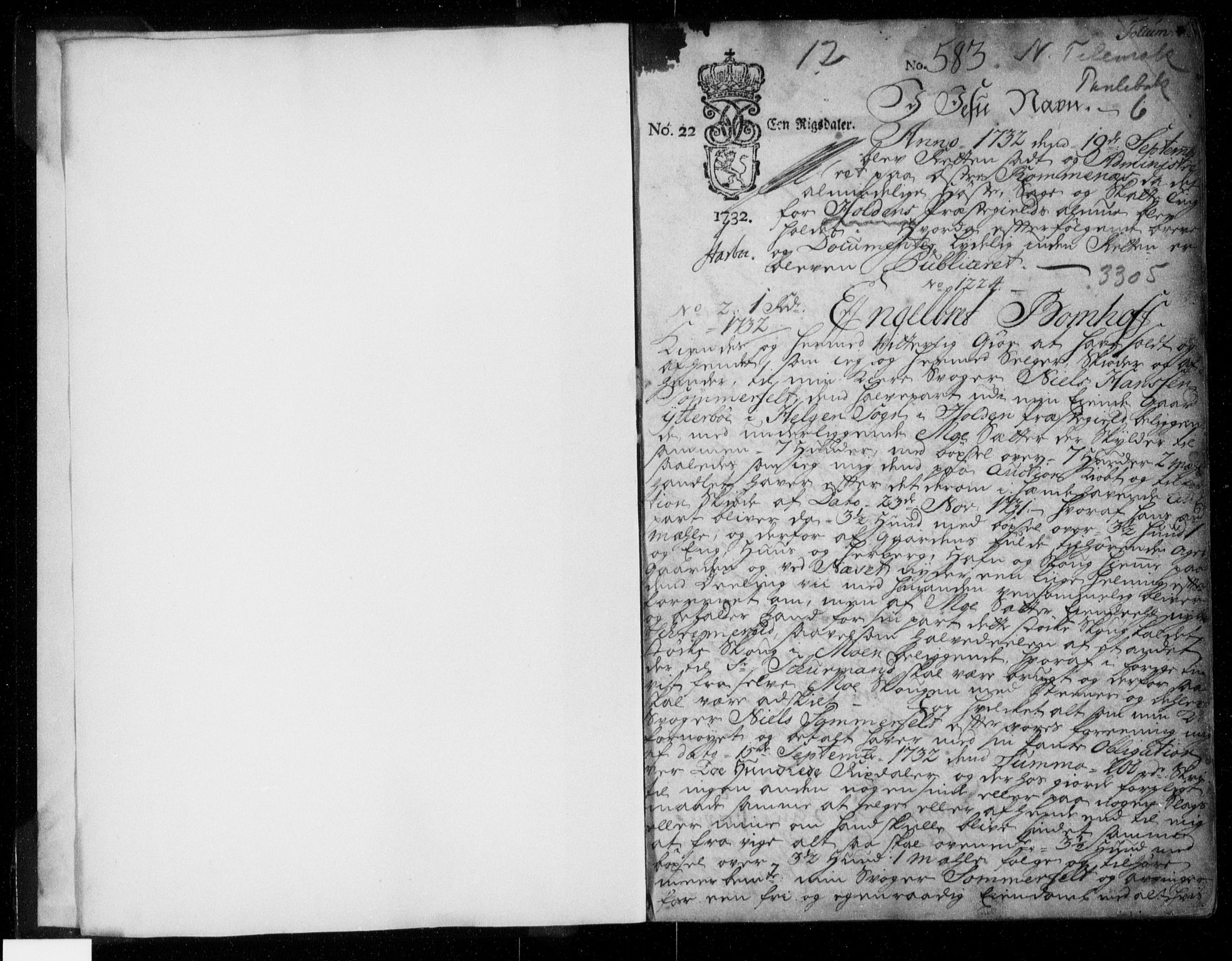 Nedre Telemark sorenskriveri, SAKO/A-135/G/Ga/Gaa/L0001g: Pantebok nr. G, 1732-1738, s. 1