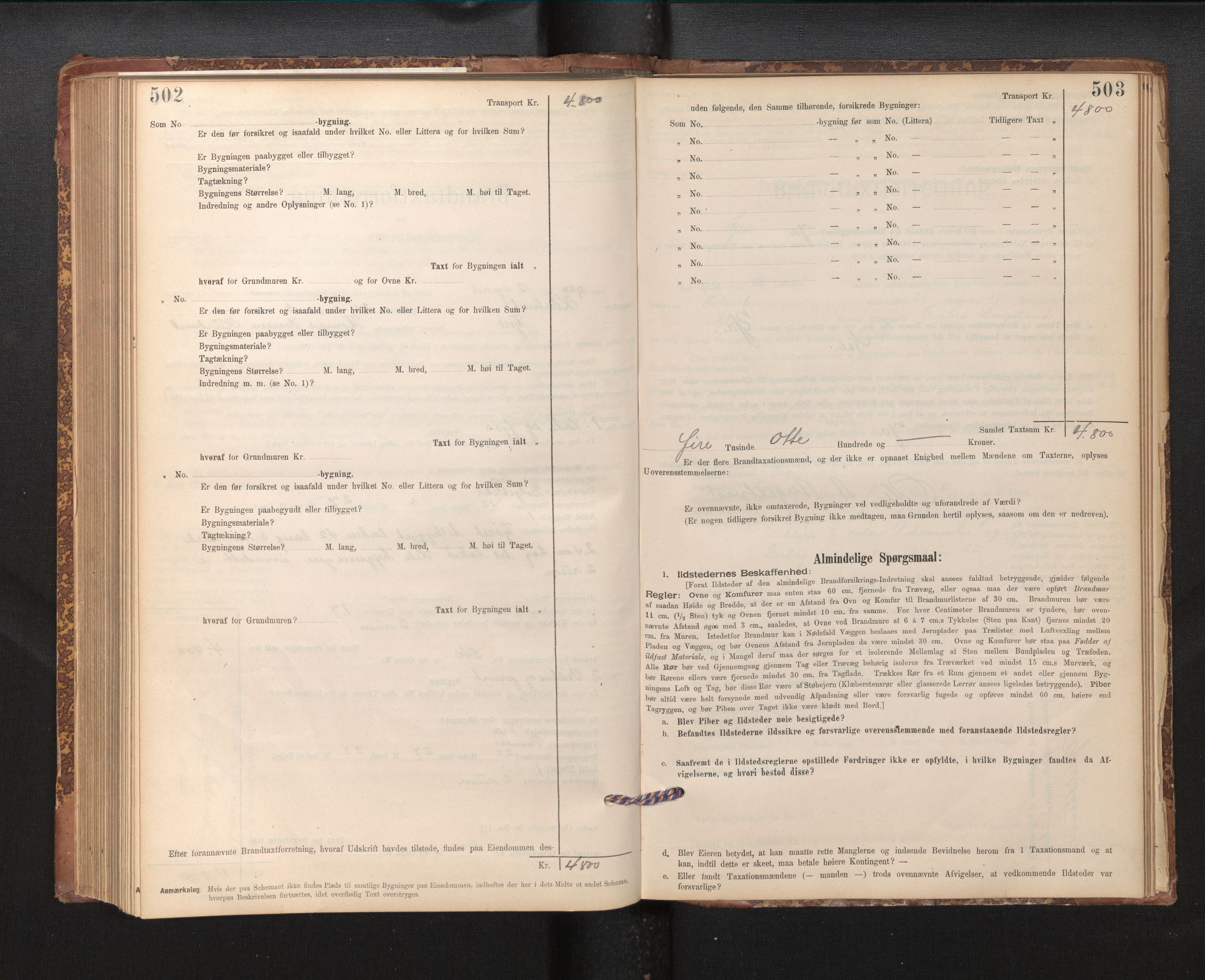 Lensmannen i Fjell, SAB/A-32301/0012/L0005: Branntakstprotokoll, skjematakst, 1895-1931, s. 502-503