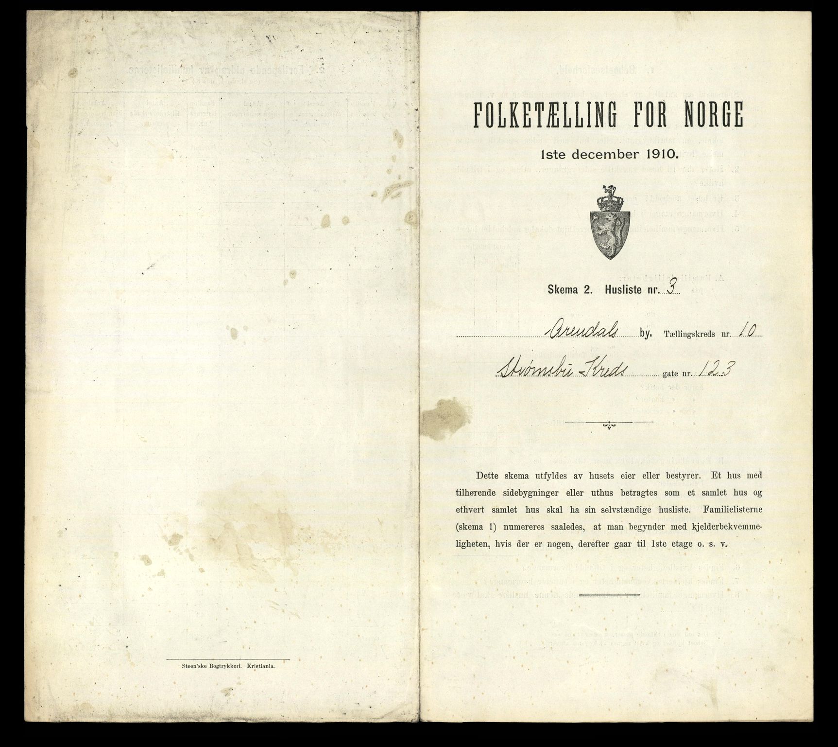 RA, Folketelling 1910 for 0903 Arendal kjøpstad, 1910, s. 3491