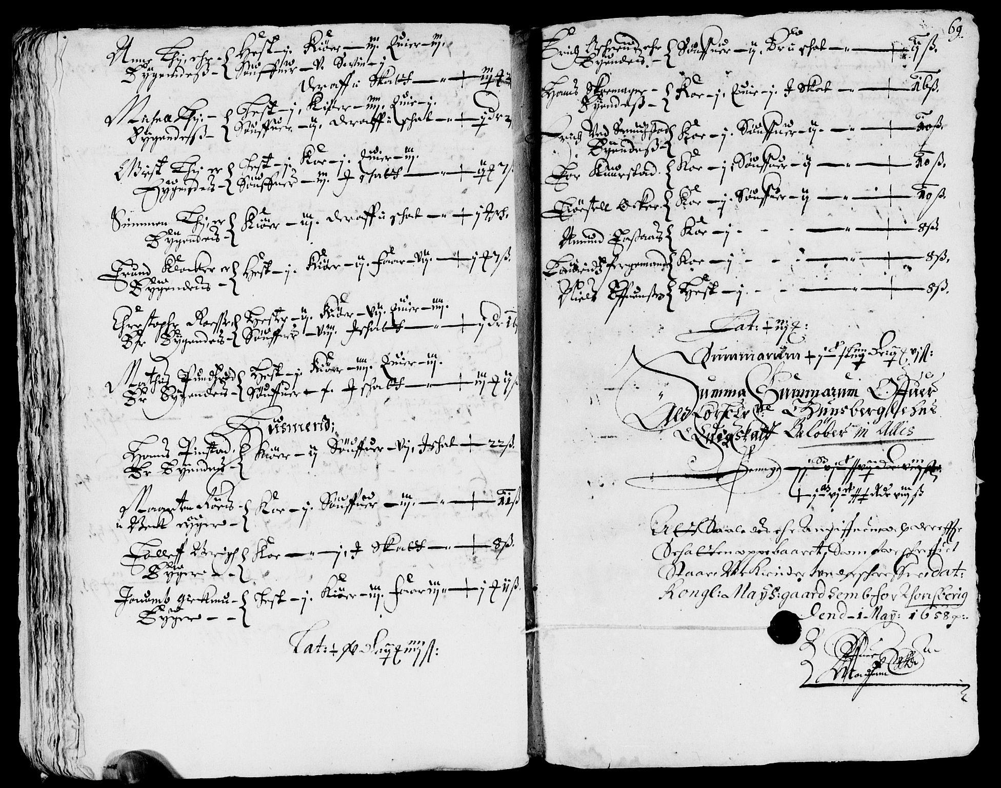 Rentekammeret inntil 1814, Reviderte regnskaper, Lensregnskaper, AV/RA-EA-5023/R/Rb/Rbo/L0034: Tønsberg len, 1657-1659