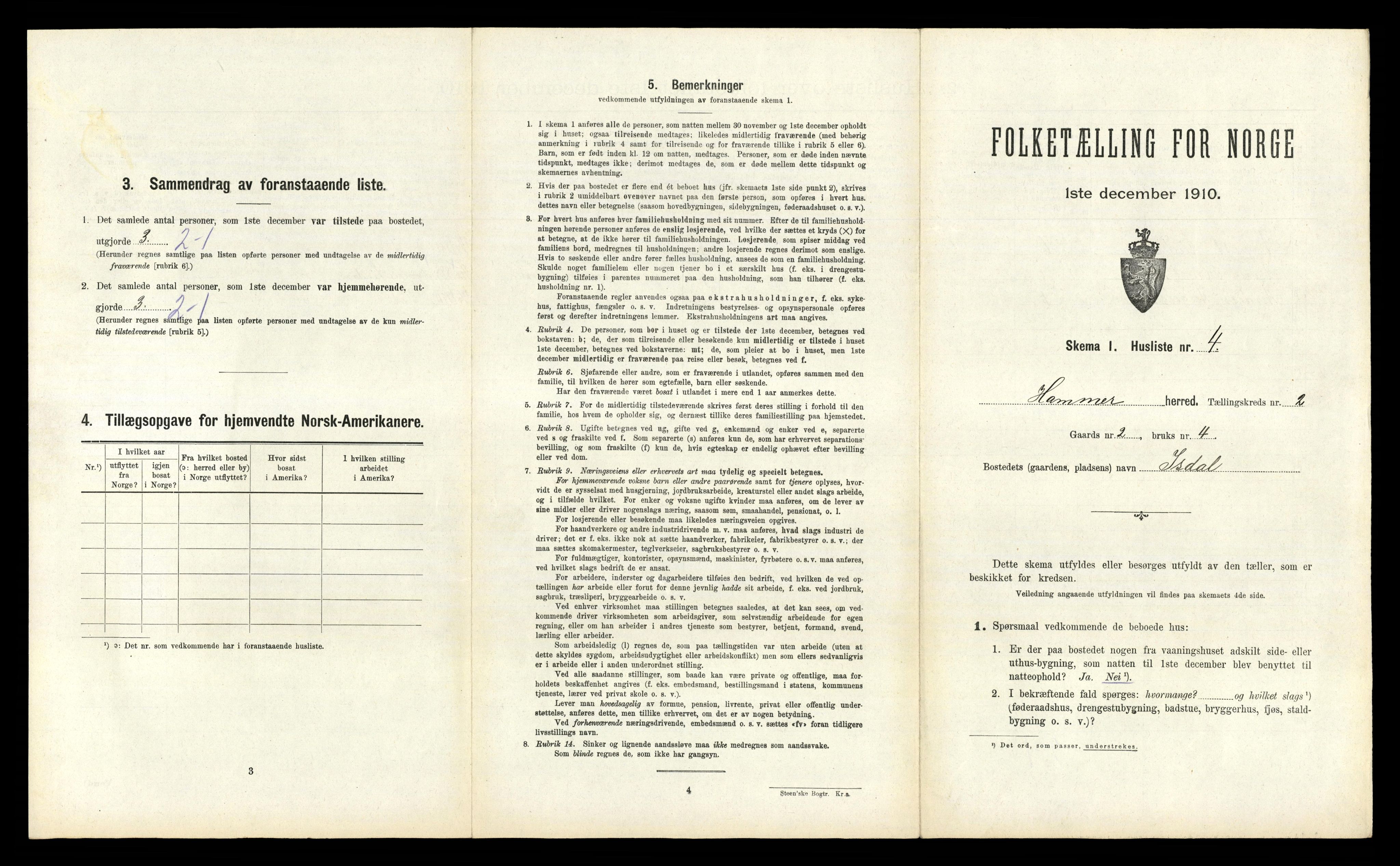 RA, Folketelling 1910 for 1254 Hamre herred, 1910, s. 80