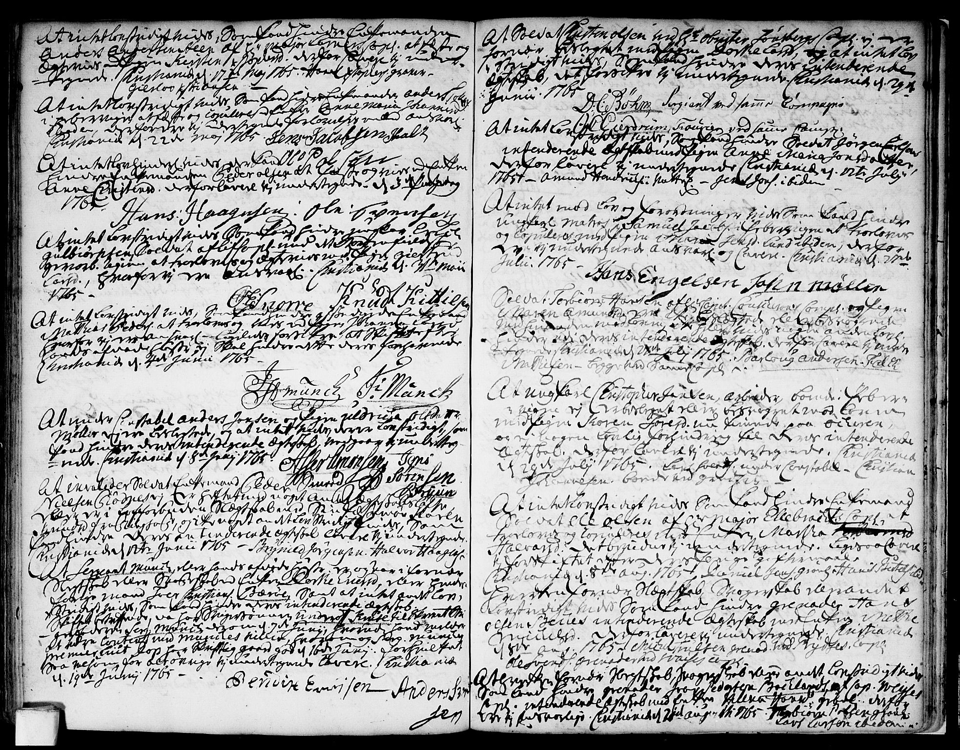 Aker prestekontor kirkebøker, AV/SAO-A-10861/L/L0002: Forlovererklæringer nr. 2, 1734-1773