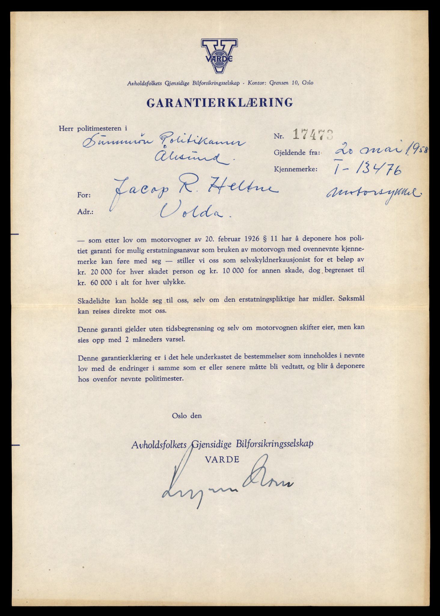 Møre og Romsdal vegkontor - Ålesund trafikkstasjon, AV/SAT-A-4099/F/Fe/L0039: Registreringskort for kjøretøy T 13361 - T 13530, 1927-1998, s. 1946