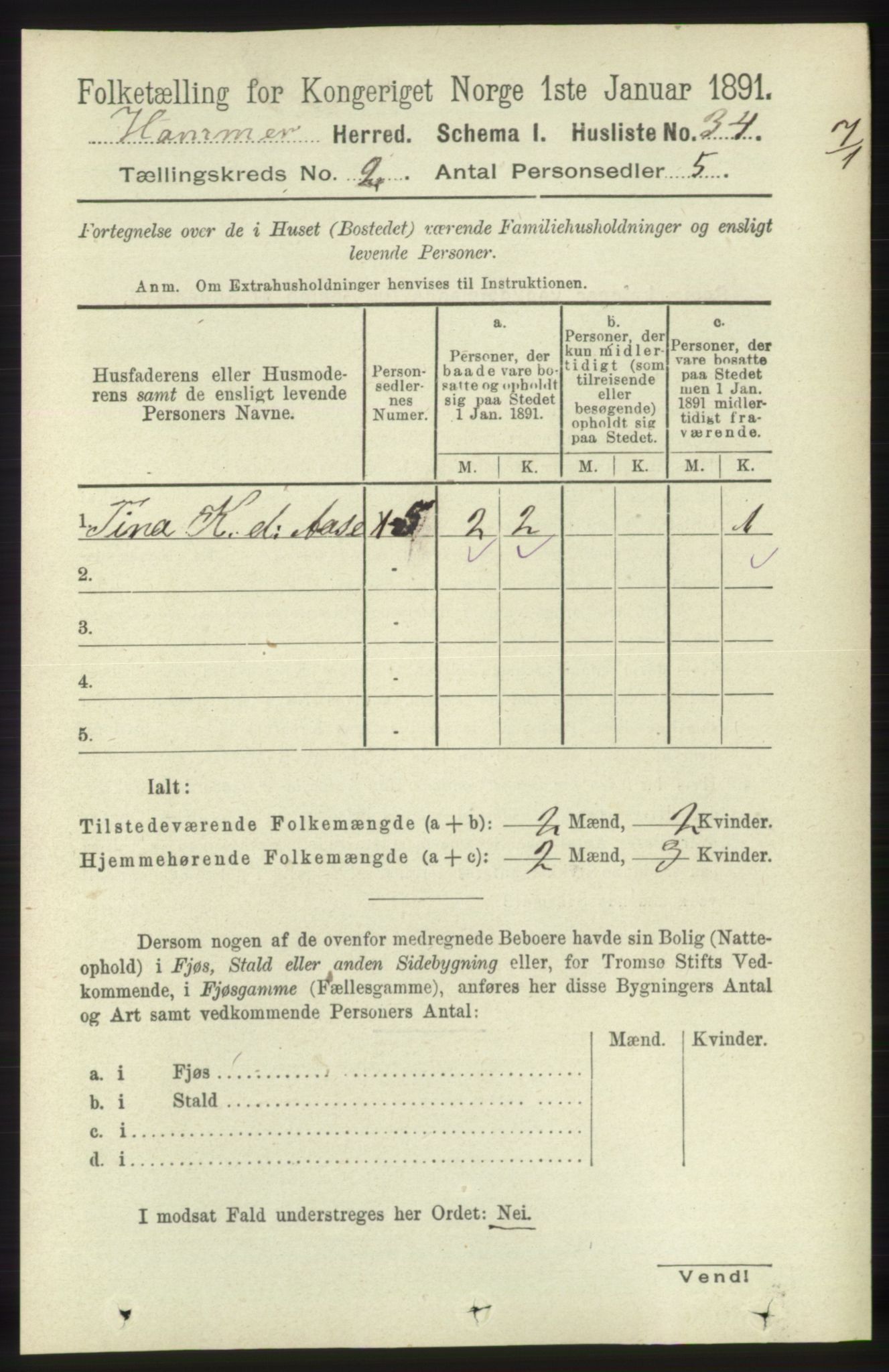 RA, Folketelling 1891 for 1254 Hamre herred, 1891, s. 220