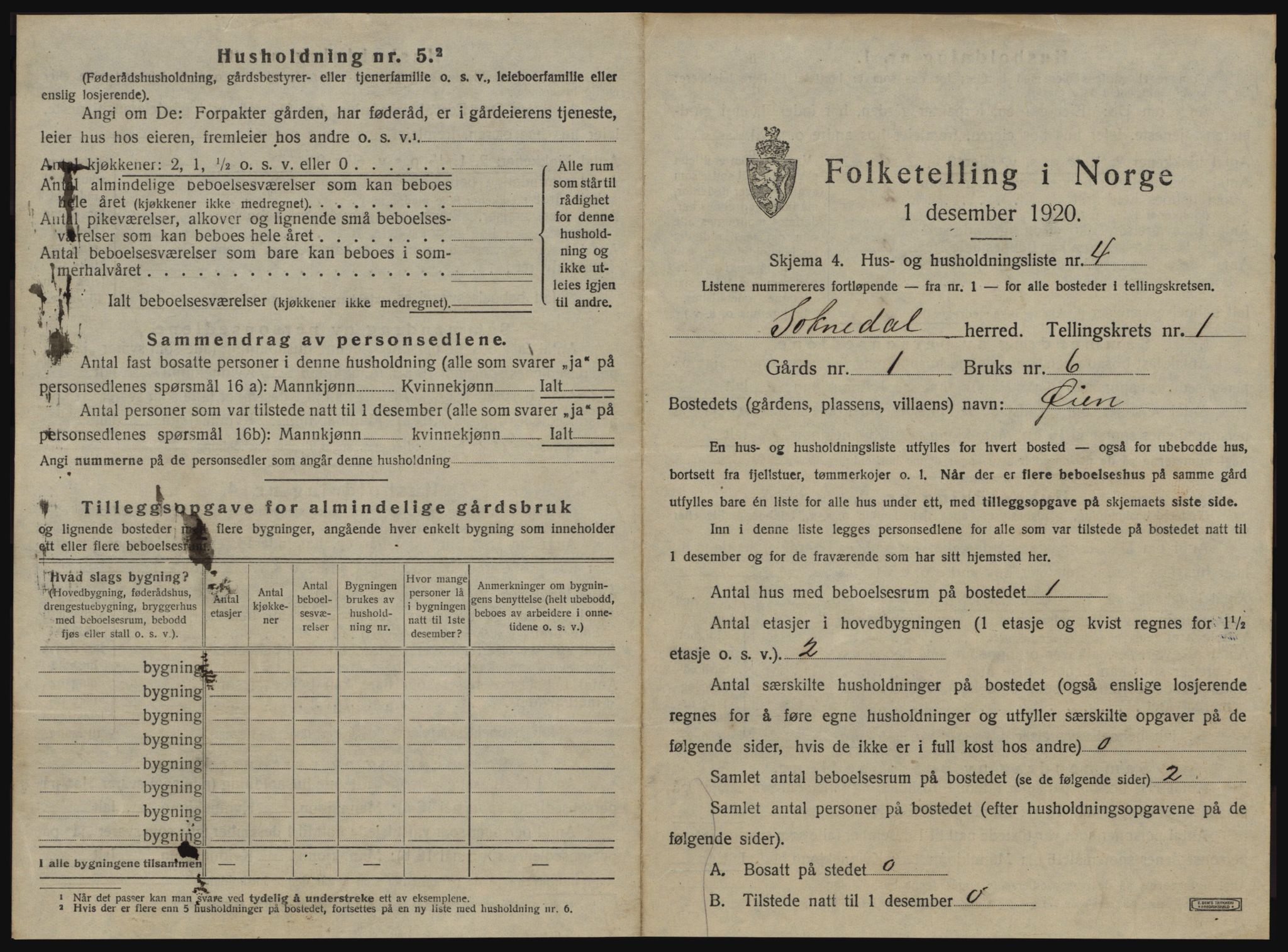 SAT, Folketelling 1920 for 1649 Soknedal herred, 1920, s. 50