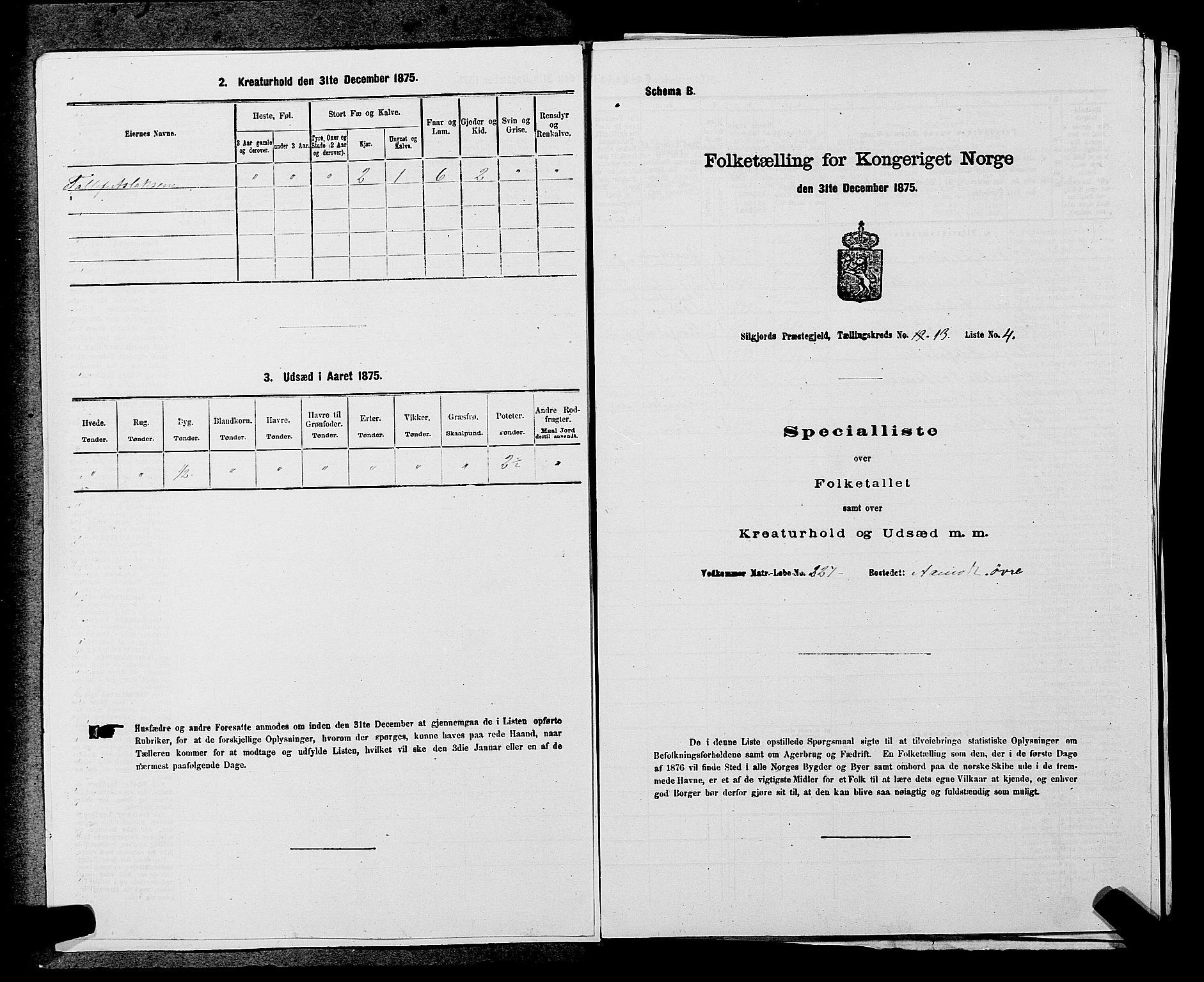 SAKO, Folketelling 1875 for 0828P Seljord prestegjeld, 1875, s. 1387