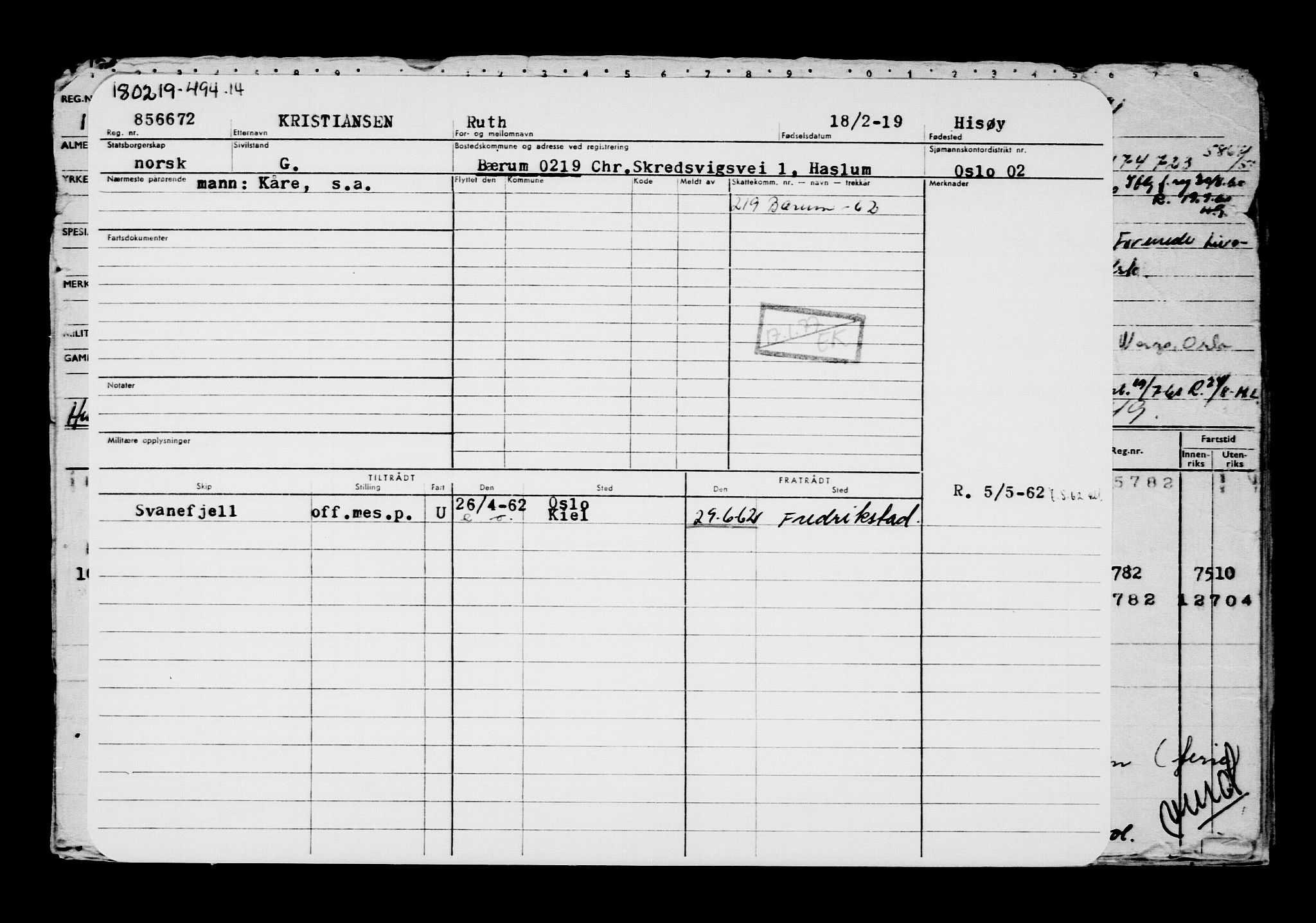 Direktoratet for sjømenn, RA/S-3545/G/Gb/L0166: Hovedkort, 1919, s. 368