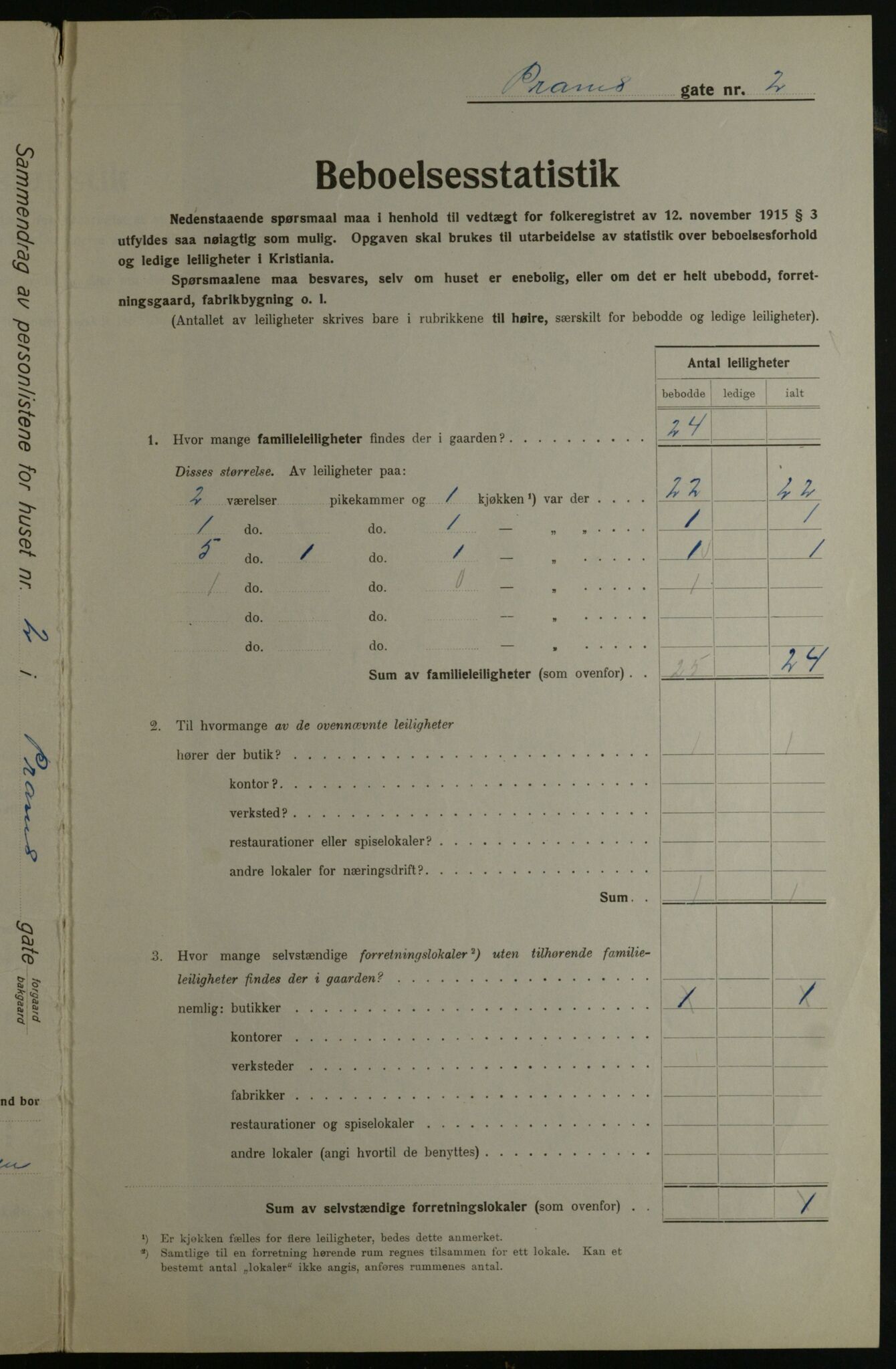 OBA, Kommunal folketelling 1.12.1923 for Kristiania, 1923, s. 89570