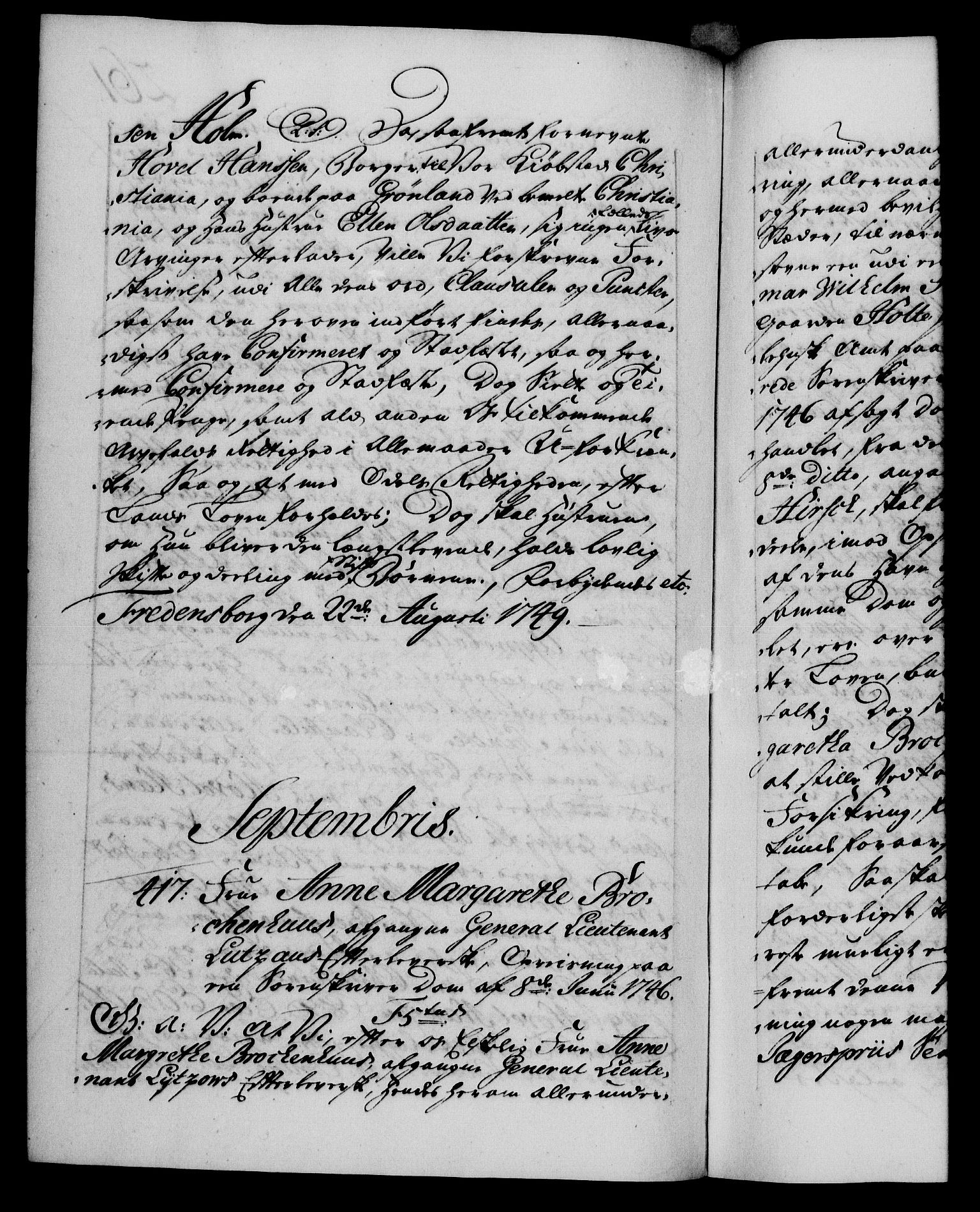 Danske Kanselli 1572-1799, RA/EA-3023/F/Fc/Fca/Fcaa/L0036: Norske registre, 1749-1750, s. 261b