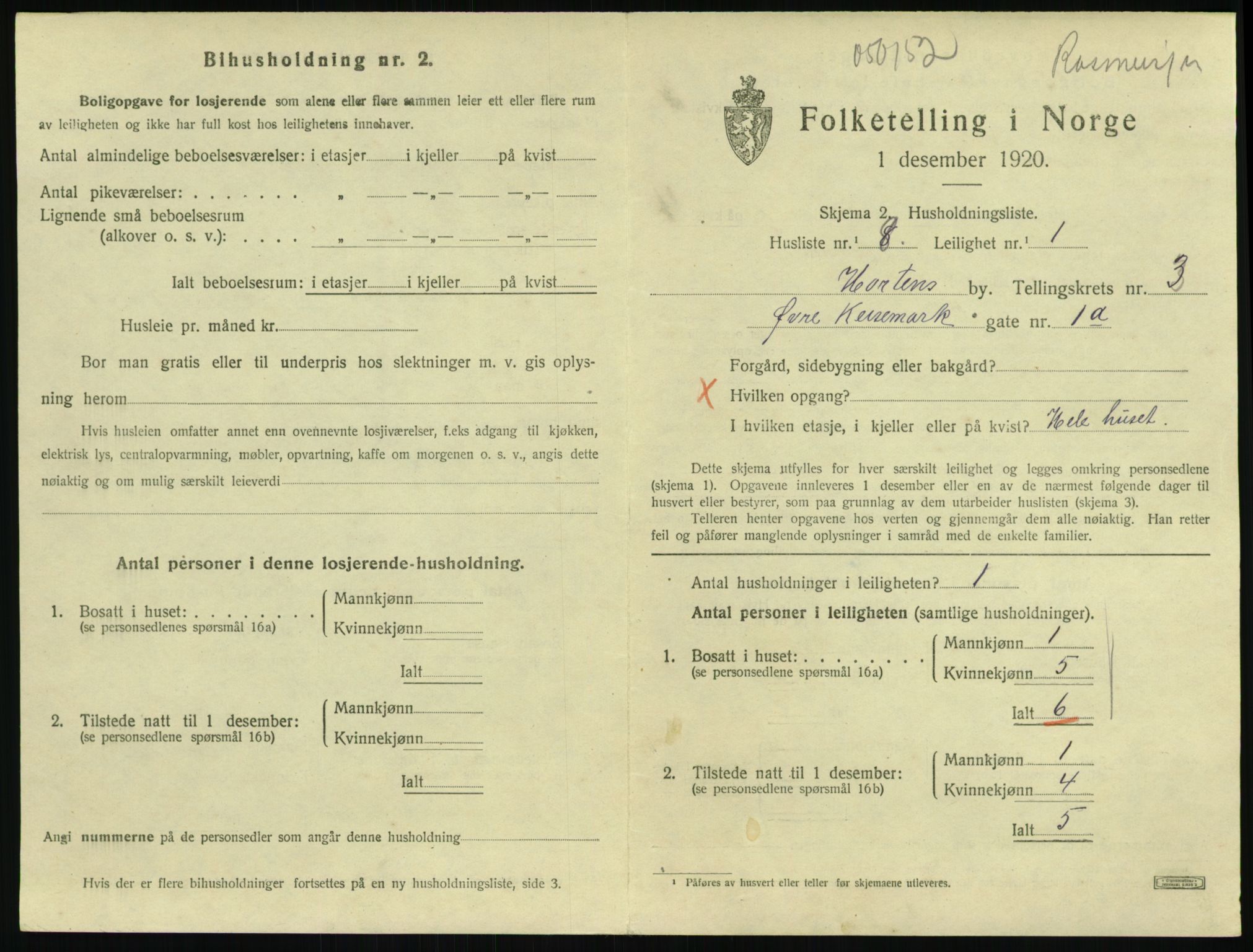 SAKO, Folketelling 1920 for 0703 Horten kjøpstad, 1920, s. 4159