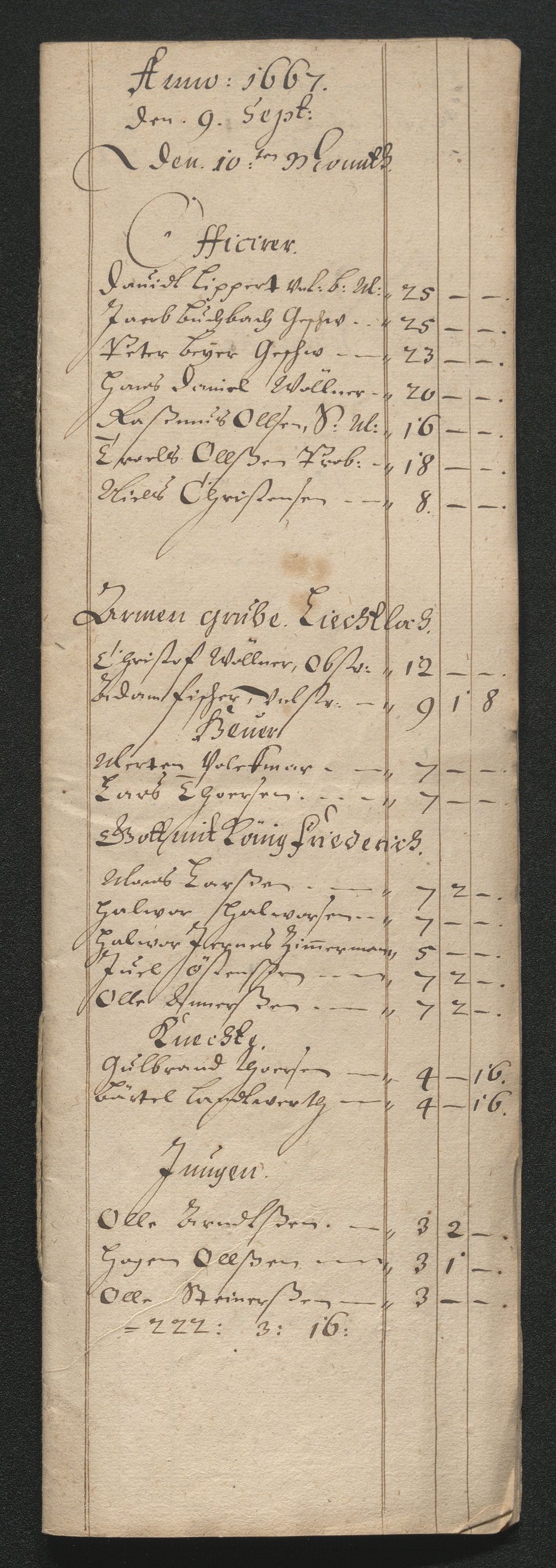 Kongsberg Sølvverk 1623-1816, SAKO/EA-3135/001/D/Dc/Dcd/L0040: Utgiftsregnskap for gruver m.m., 1667, s. 126