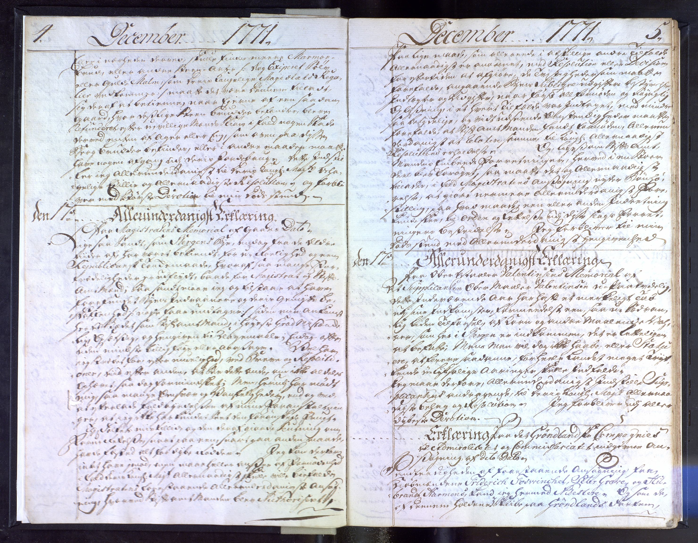 Stiftamtmannen i Bergen, AV/SAB-A-100006/A/Ab/L0007: Lnr.29, 1771-1772