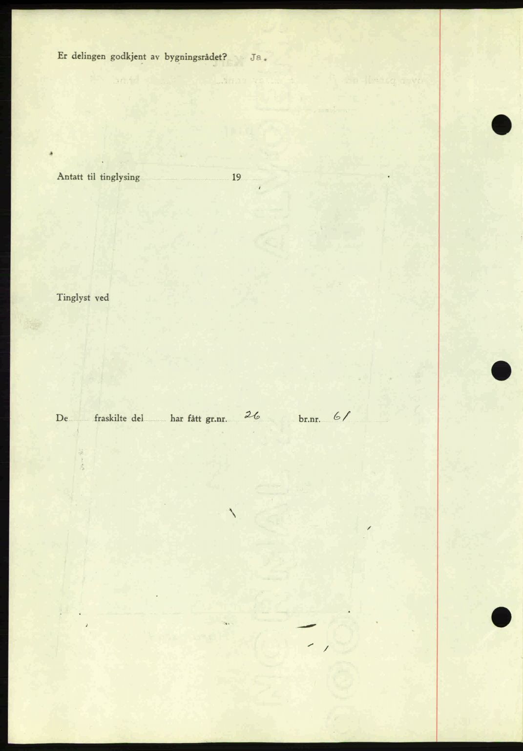 Romsdal sorenskriveri, AV/SAT-A-4149/1/2/2C: Pantebok nr. A10, 1941-1941, Dagboknr: 1016/1941