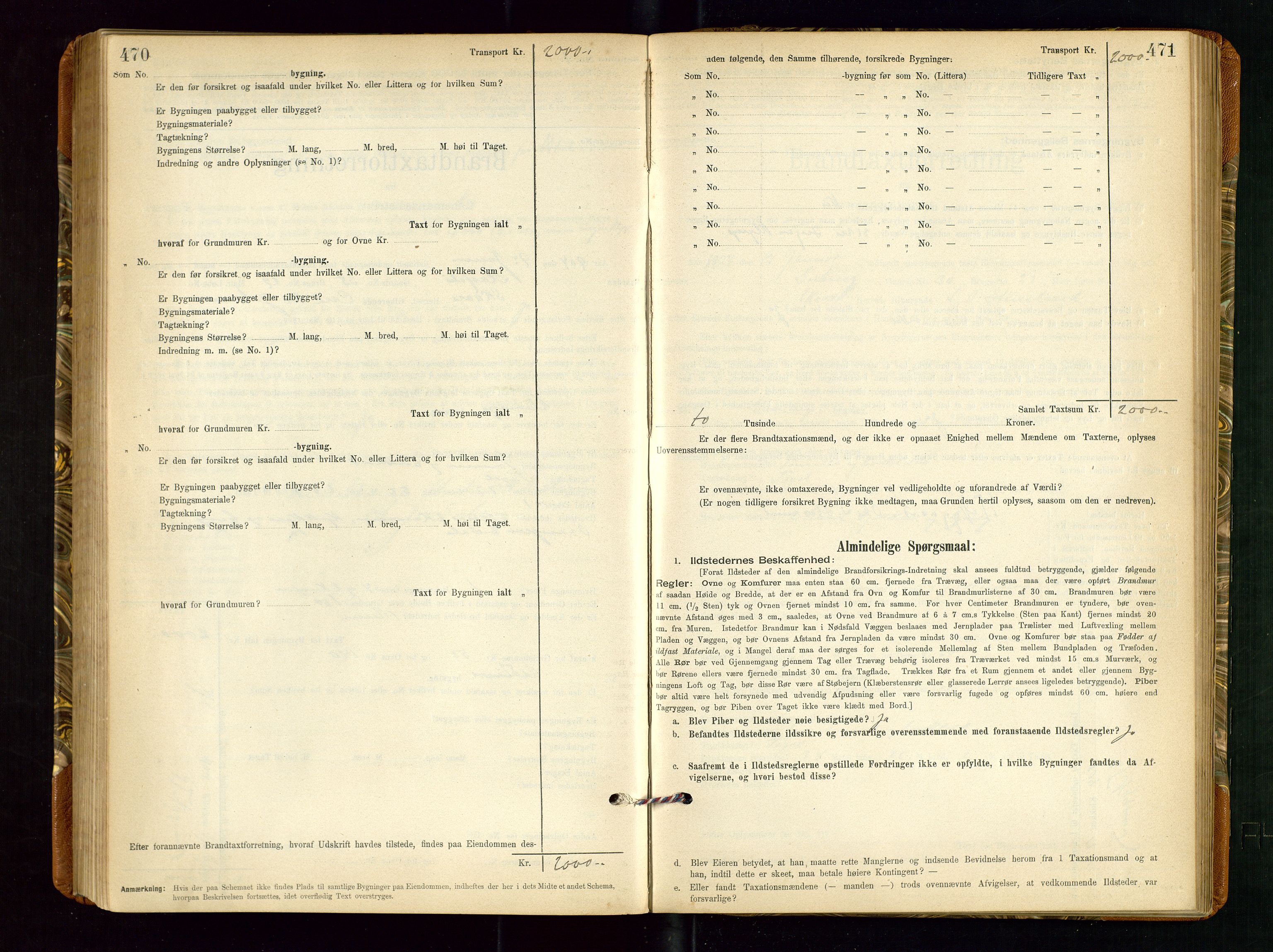 Torvestad lensmannskontor, AV/SAST-A-100307/1/Gob/L0002: "Brandtakstprotokol for Lensmanden i Torvestad", 1900-1905, s. 470-471