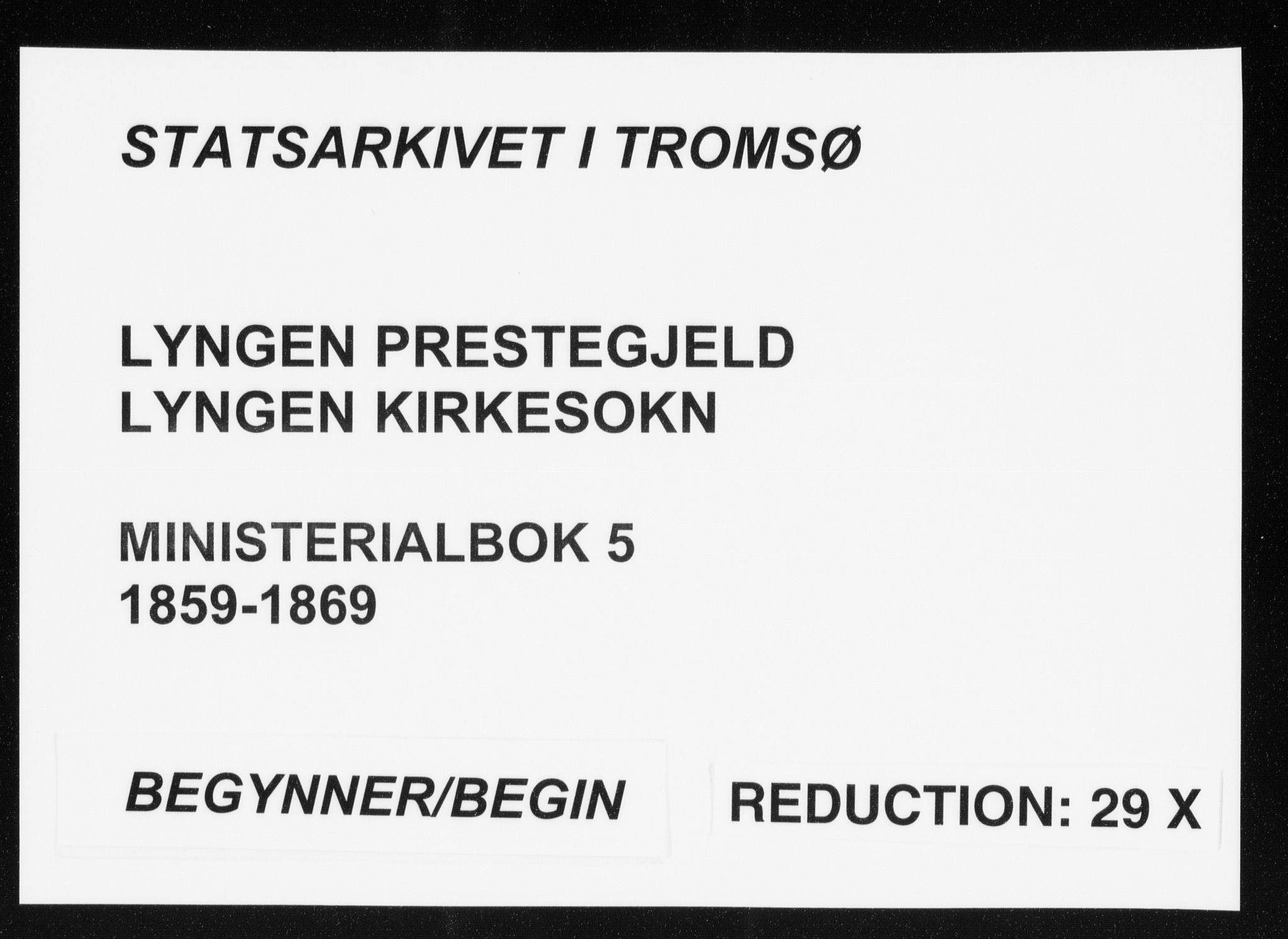 Lyngen sokneprestembete, SATØ/S-1289/H/He/Hea/L0005kirke: Ministerialbok nr. 5, 1859-1869