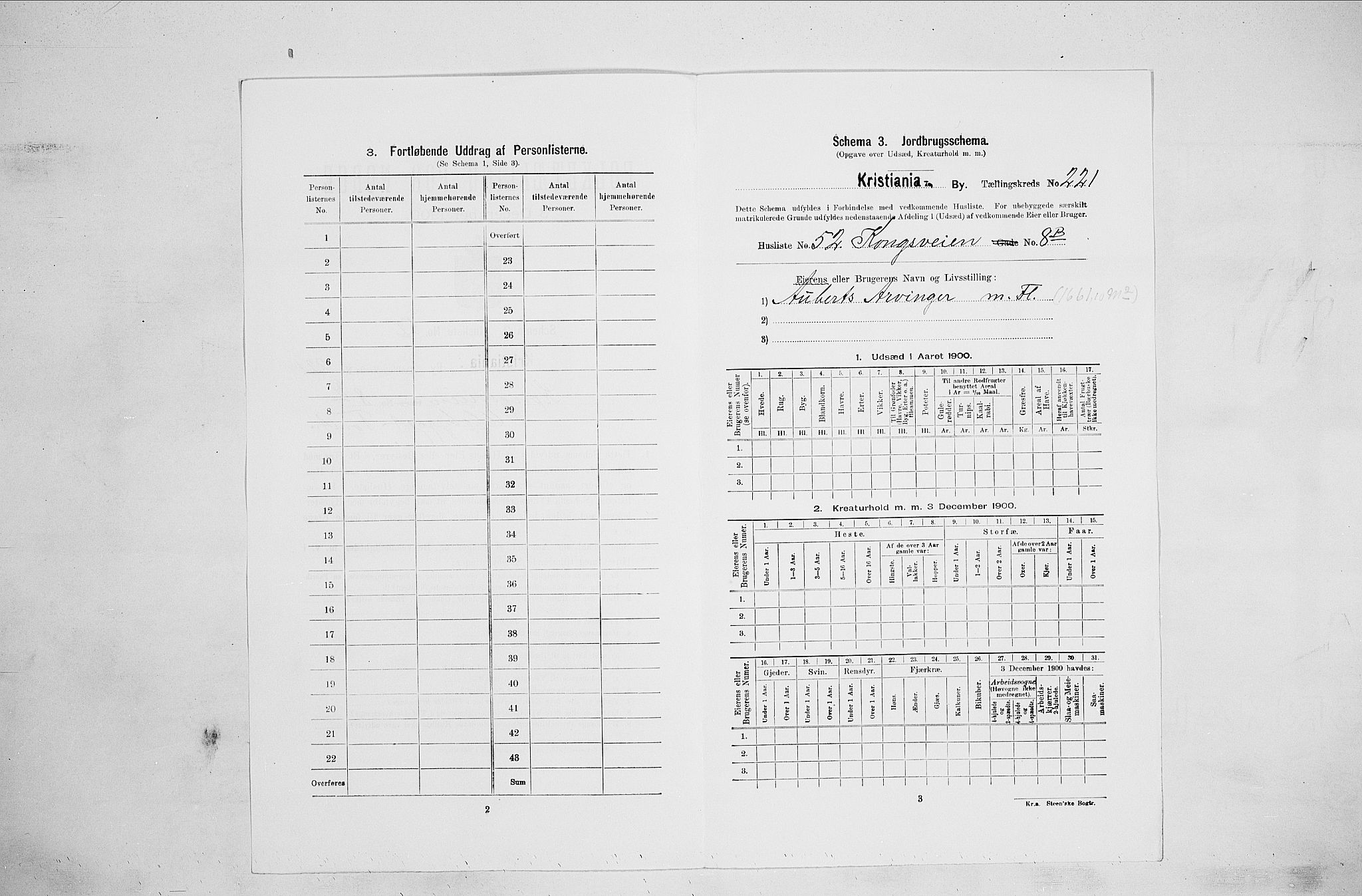 SAO, Folketelling 1900 for 0301 Kristiania kjøpstad, 1900, s. 48893