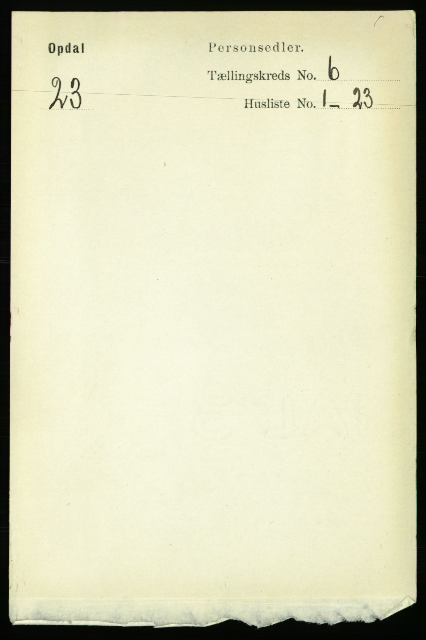 RA, Folketelling 1891 for 1634 Oppdal herred, 1891, s. 2779