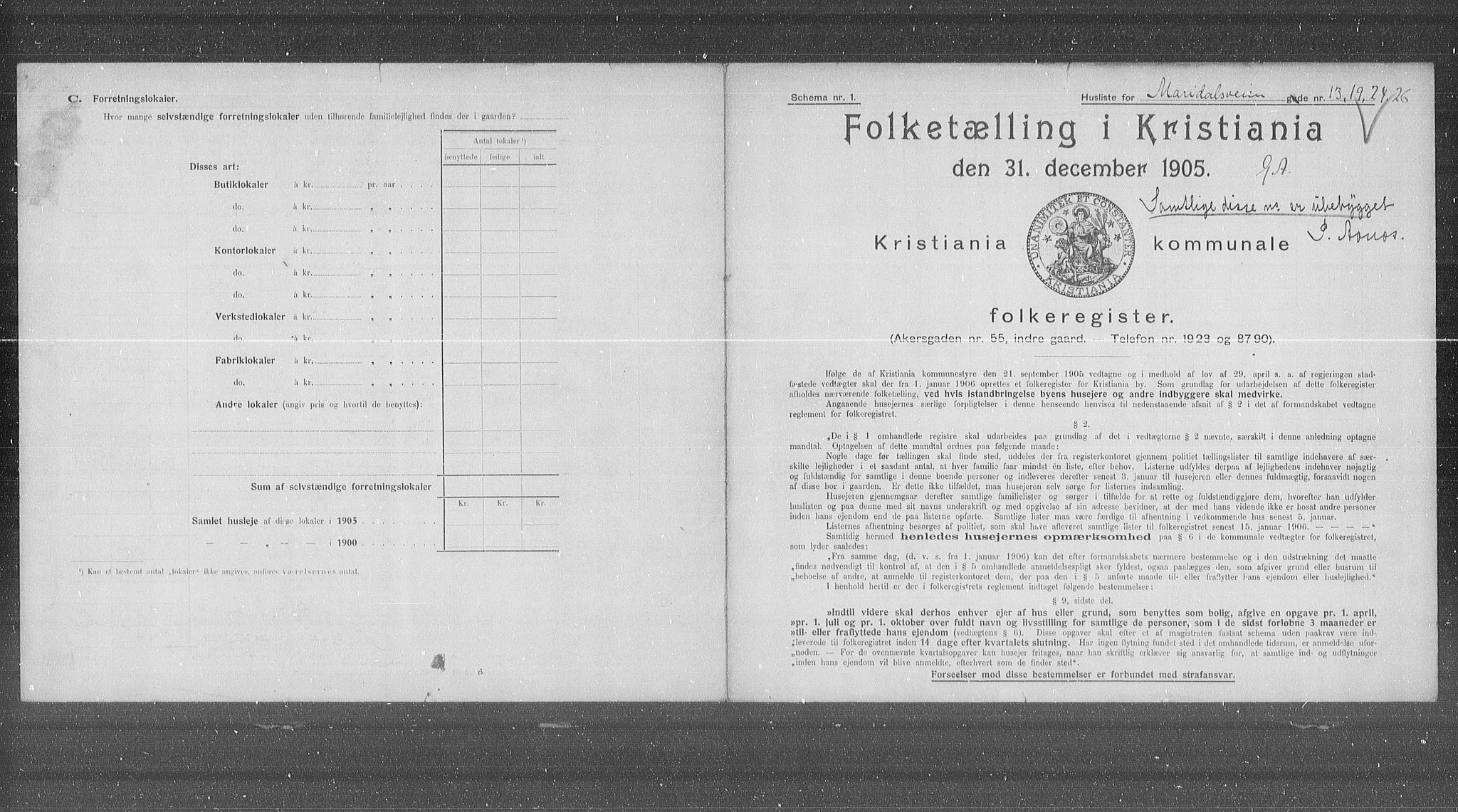 OBA, Kommunal folketelling 31.12.1905 for Kristiania kjøpstad, 1905, s. 31747