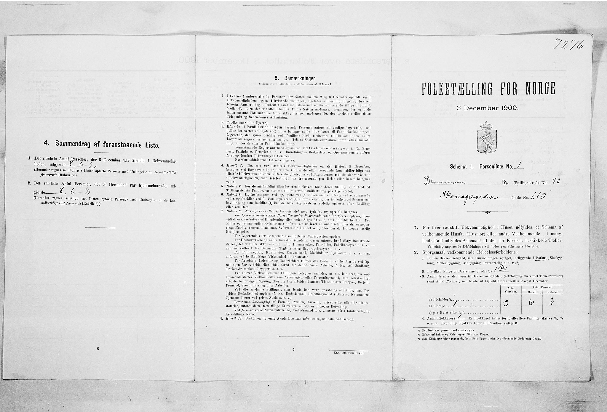 RA, Folketelling 1900 for 0602 Drammen kjøpstad, 1900, s. 12157