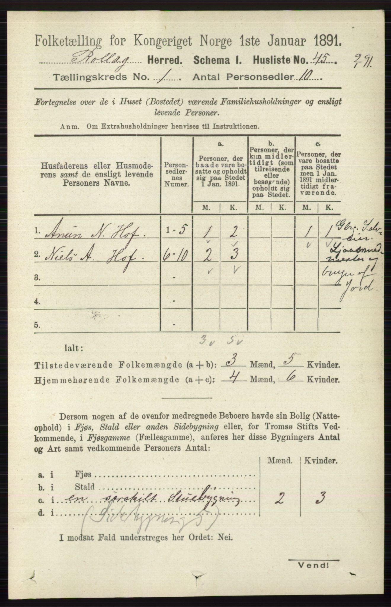 RA, Folketelling 1891 for 0632 Rollag herred, 1891, s. 61