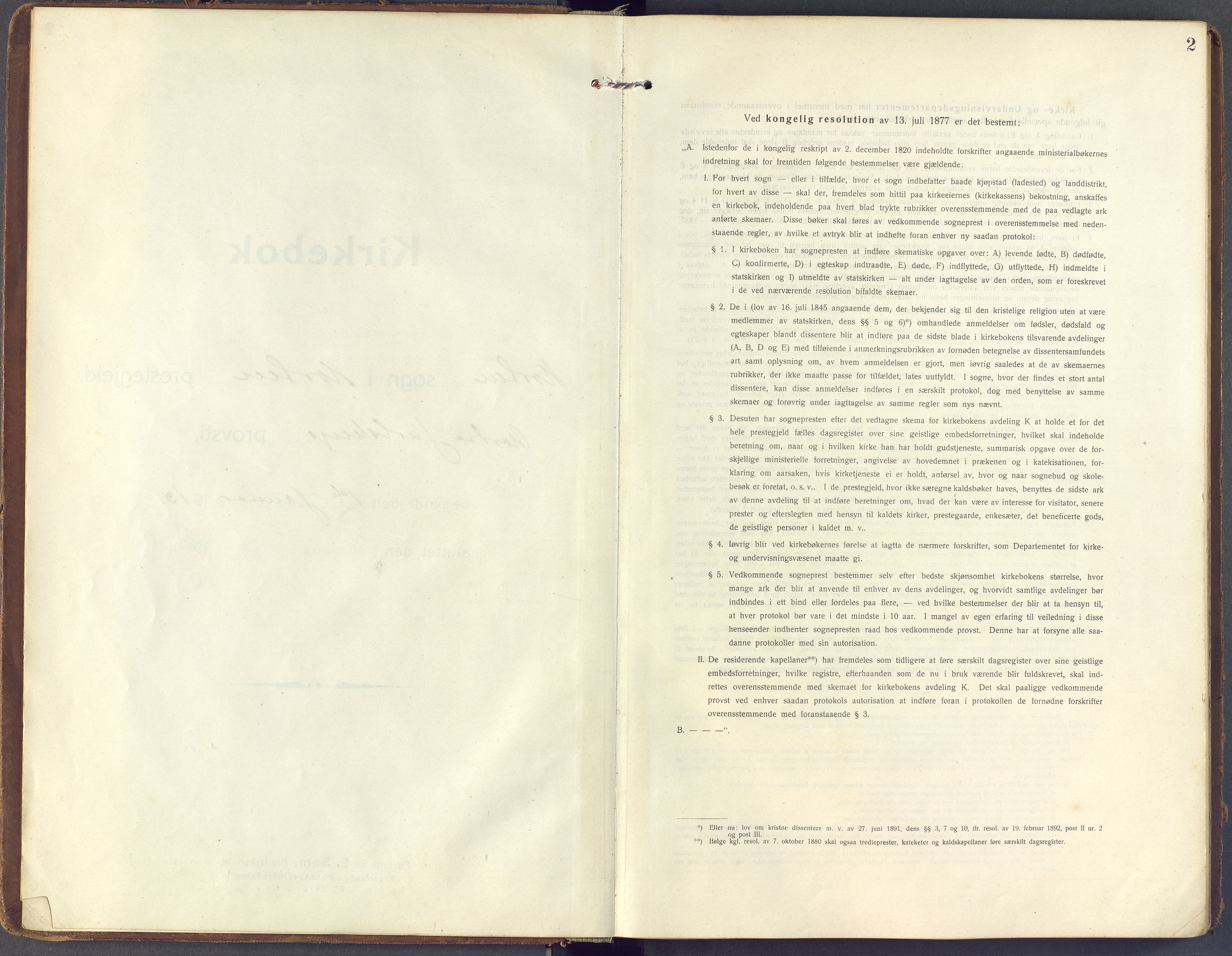 Horten kirkebøker, AV/SAKO-A-348/F/Fa/L0007: Ministerialbok nr. 7, 1913-1926, s. 2