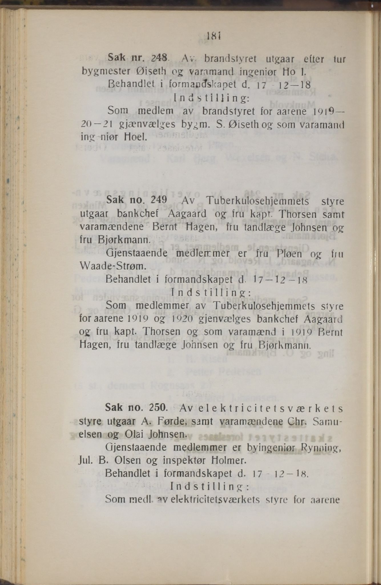 Narvik kommune. Formannskap , AIN/K-18050.150/A/Ab/L0008: Møtebok, 1918