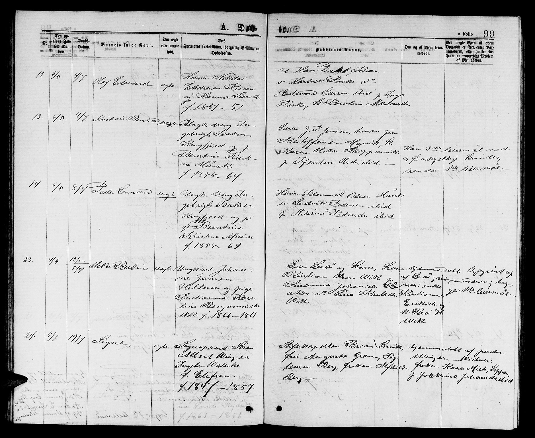 Ministerialprotokoller, klokkerbøker og fødselsregistre - Sør-Trøndelag, SAT/A-1456/657/L0715: Klokkerbok nr. 657C02, 1873-1888, s. 99