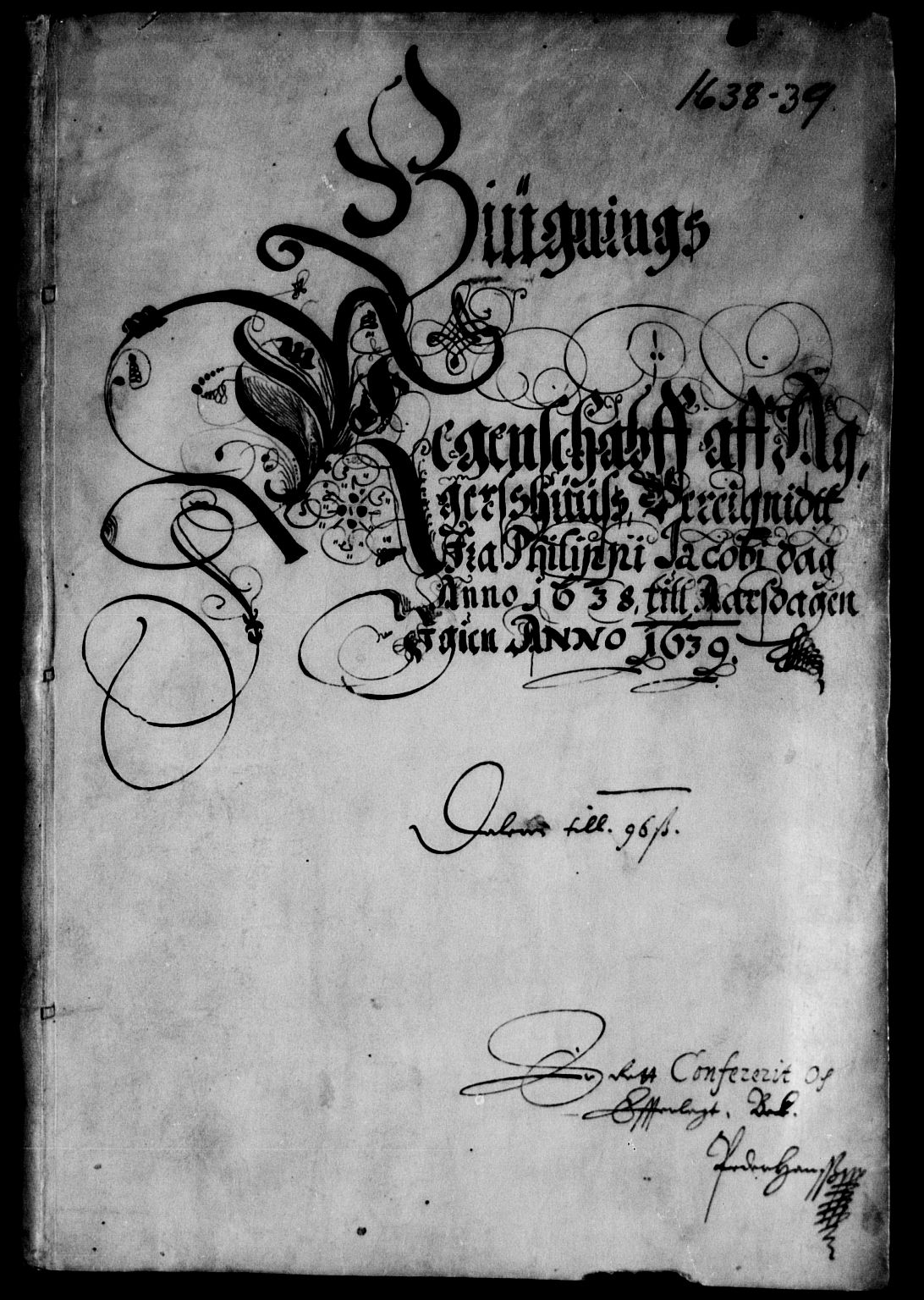 Rentekammeret inntil 1814, Reviderte regnskaper, Lensregnskaper, RA/EA-5023/R/Rb/Rba/L0142: Akershus len, 1638-1639