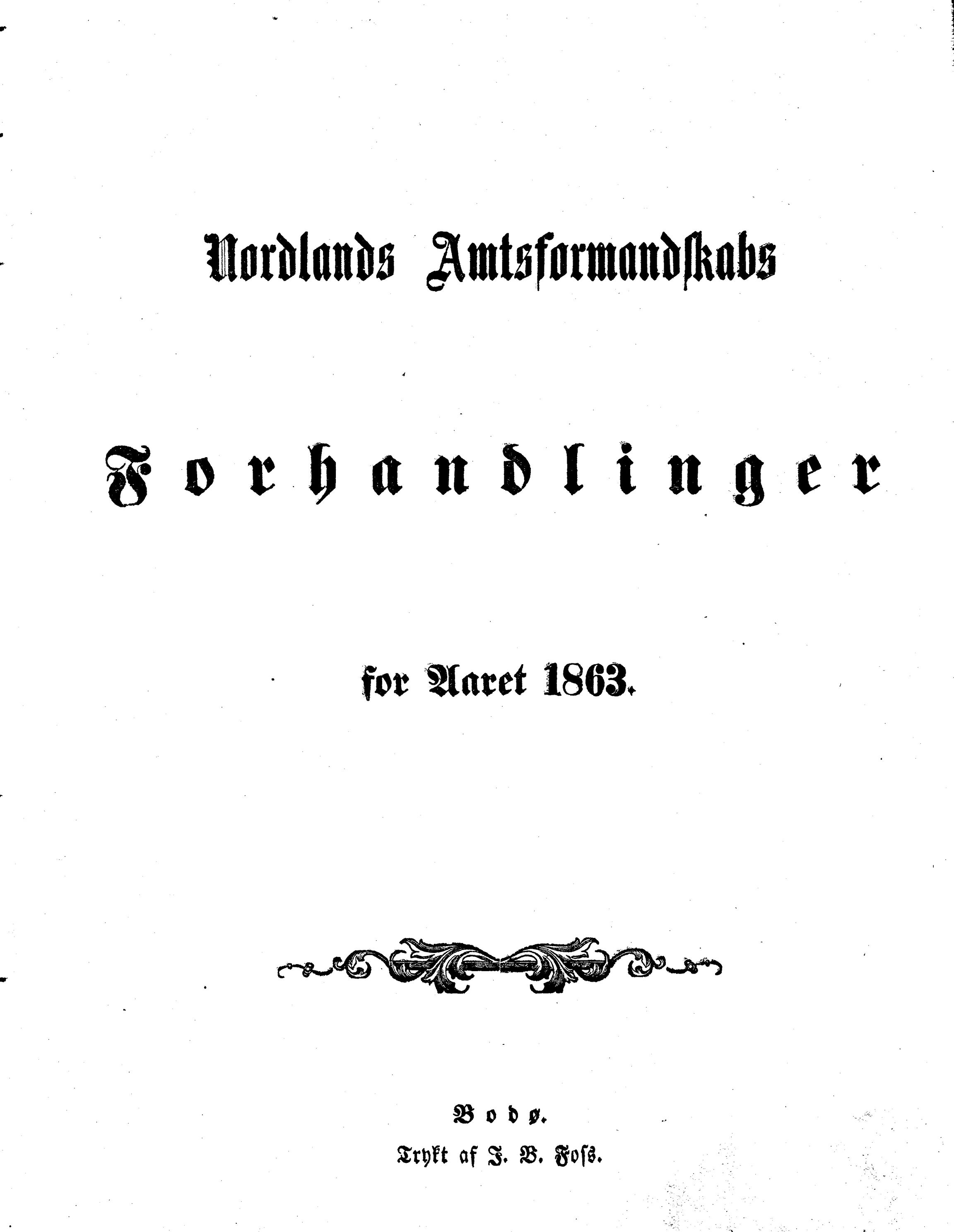 Nordland Fylkeskommune. Fylkestinget, AIN/NFK-17/176/A/Ac/L0004: Fylkestingsforhandlinger 1861-1865, 1861-1865