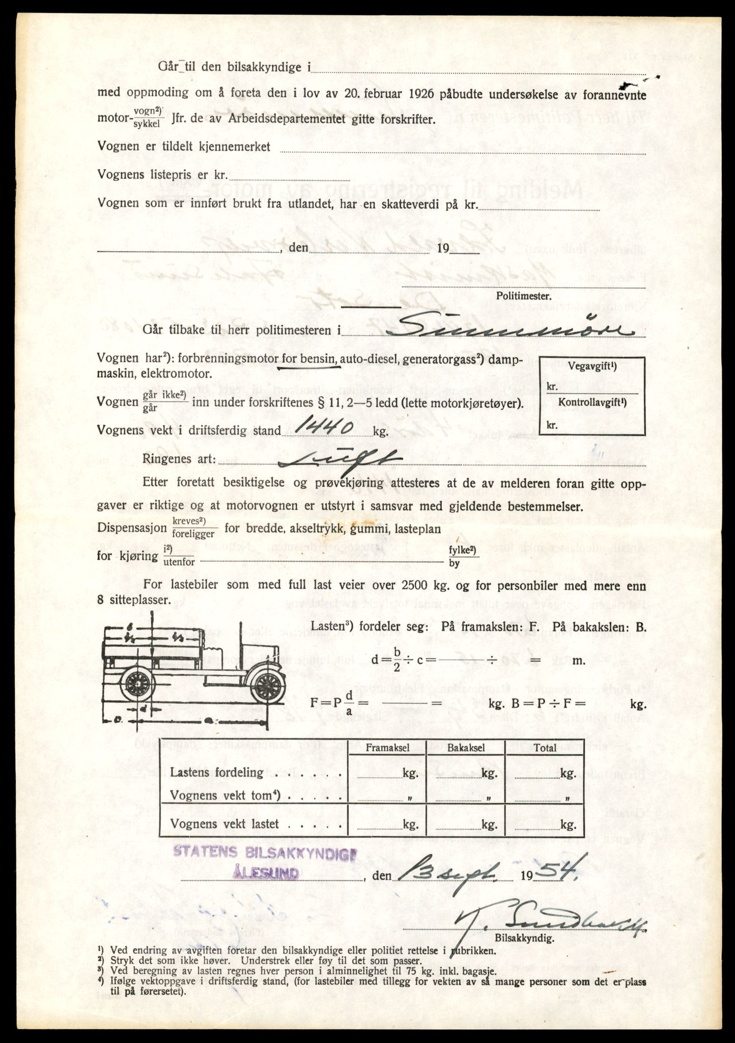 Møre og Romsdal vegkontor - Ålesund trafikkstasjon, AV/SAT-A-4099/F/Fe/L0047: Registreringskort for kjøretøy T 14580 - T 14720, 1927-1998, s. 16