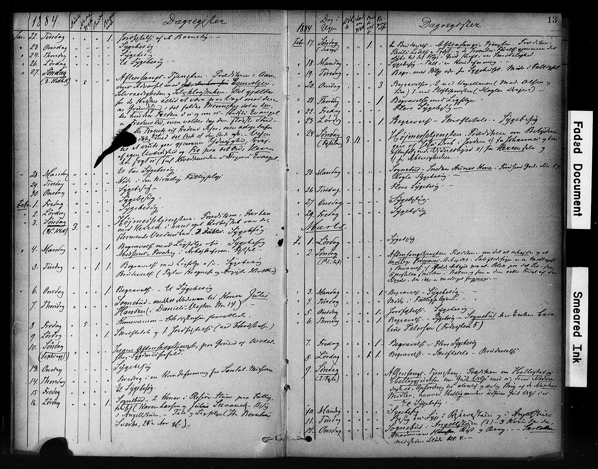 Ministerialprotokoller, klokkerbøker og fødselsregistre - Sør-Trøndelag, SAT/A-1456/601/L0071: Residerende kapellans bok nr. 601B04, 1882-1931, s. 13