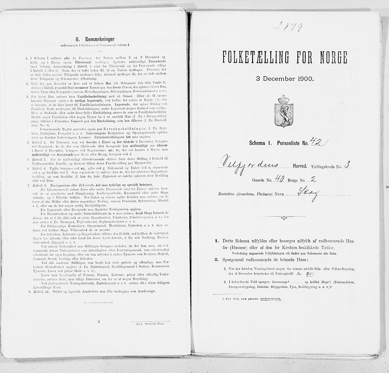SAT, Folketelling 1900 for 1813 Velfjord herred, 1900, s. 500