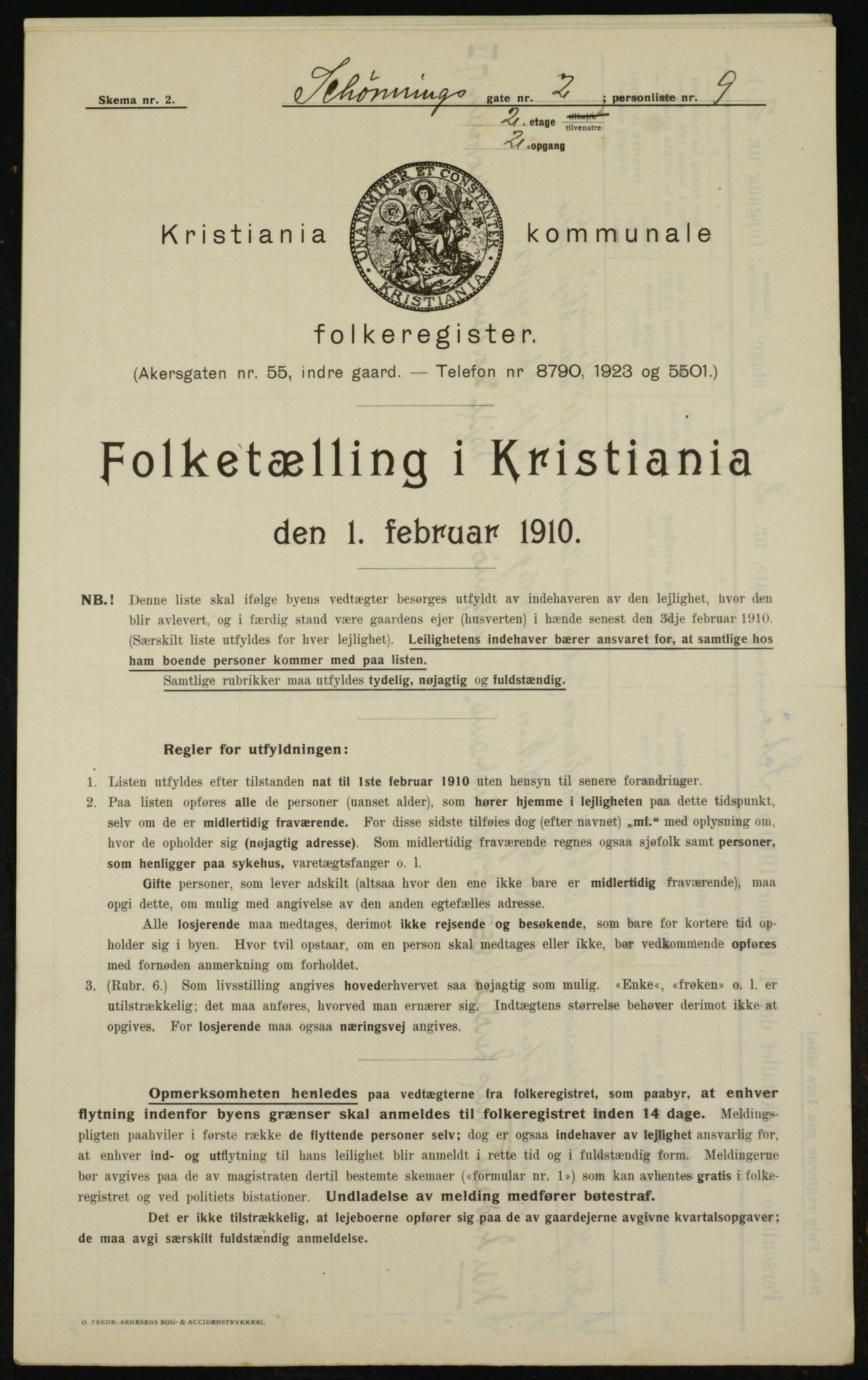 OBA, Kommunal folketelling 1.2.1910 for Kristiania, 1910, s. 89170